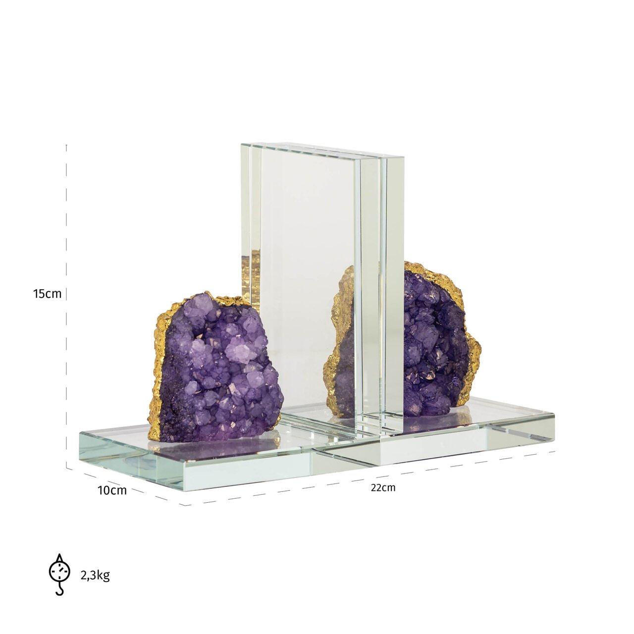 Richmond Boekenstandaard 'Agate' Kristal