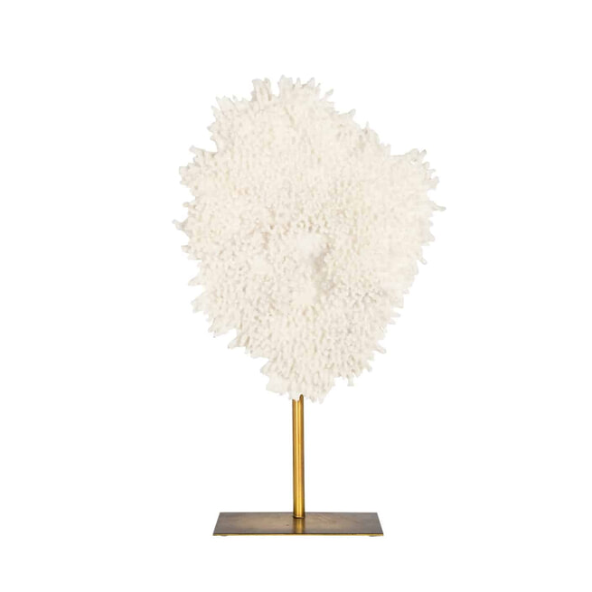 Richmond Ornament 'Jesse' Faux koraal op standaard, kleur wit