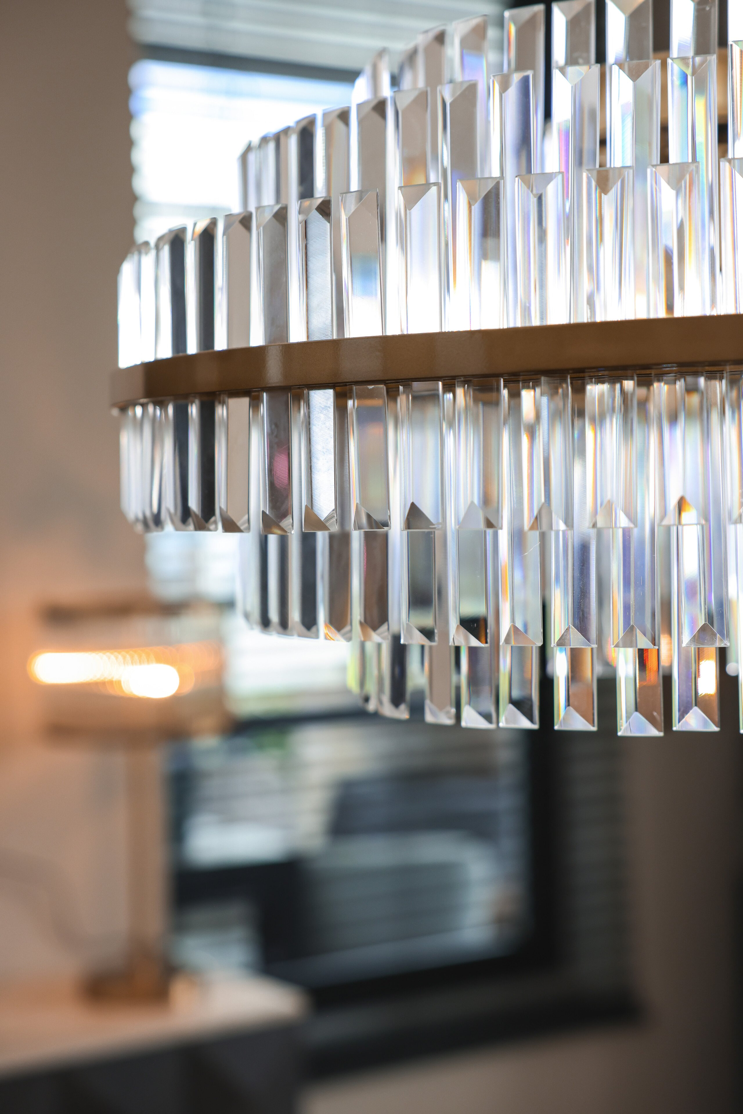 Richmond Hanglamp 'Desire' Crystal, 80cm, kleur Brushed Gold