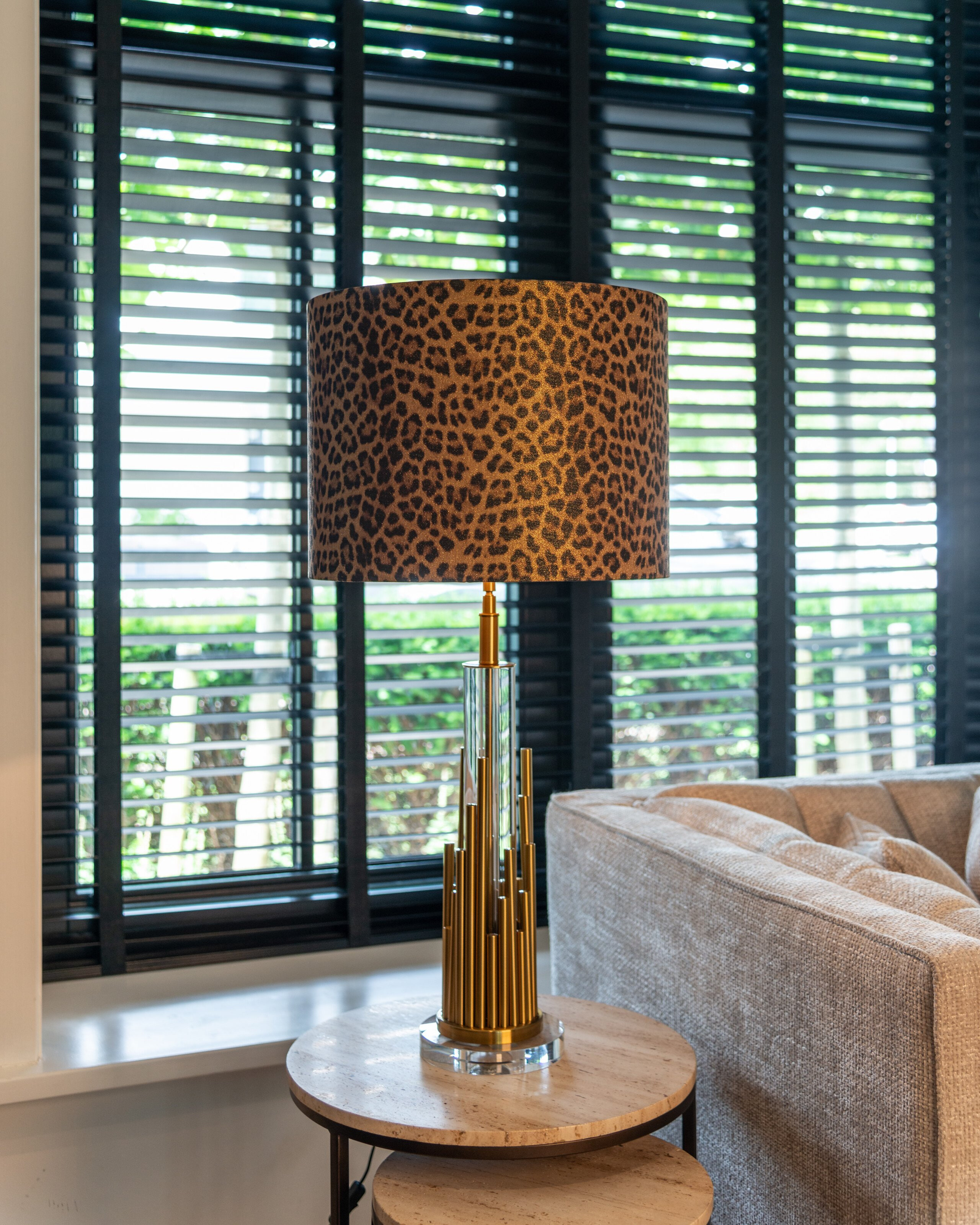 Richmond Tafellamp 'Dex' 58cm hoog, kleur Brushed Gold (excl. kap)