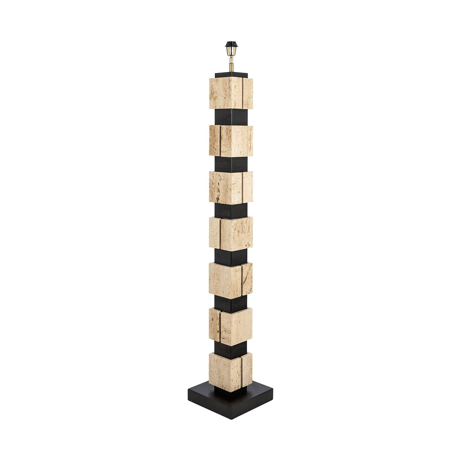 Richmond Vloerlamp Madiq Travertin 150.5cm hoog - Zwart