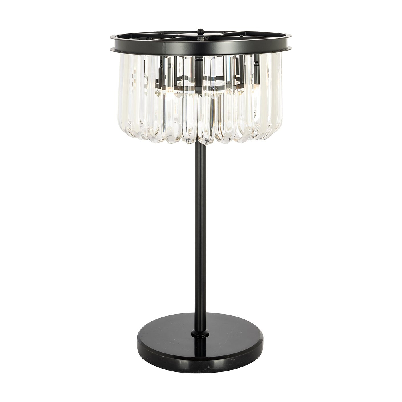 Richmond Tafellamp Bessy Crystal, 4-lamps - Zwart