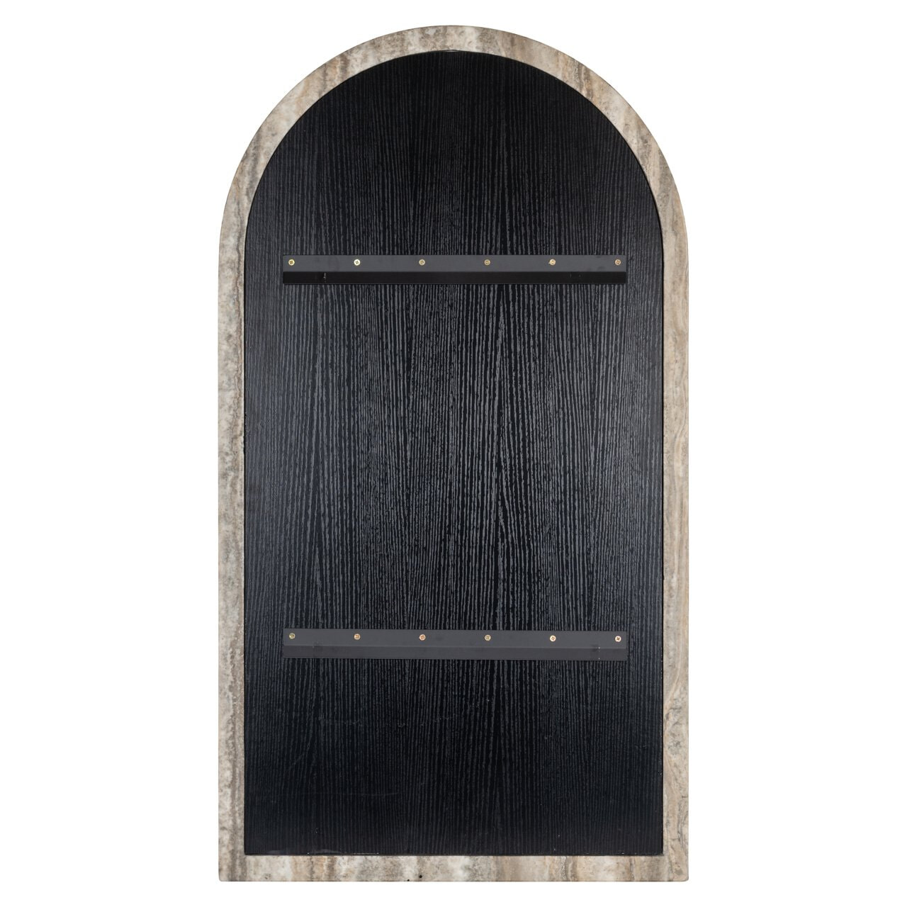 Richmond Gebogen Spiegel 'Calvo' Marmer en travertinlook, 100 x 55cm