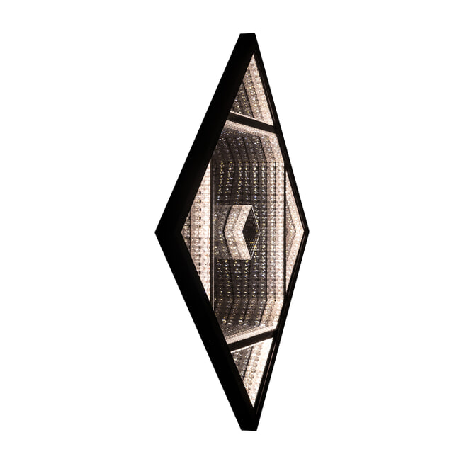 Richmond Wandlamp 'Fayen' Crystal, 60 x 60cm, kleur Zwart
