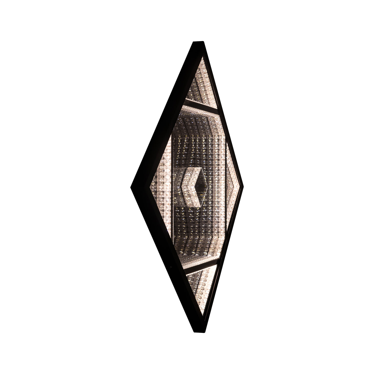 Richmond Wandlamp Fayen Crystal, 60 x 60cm - Zwart