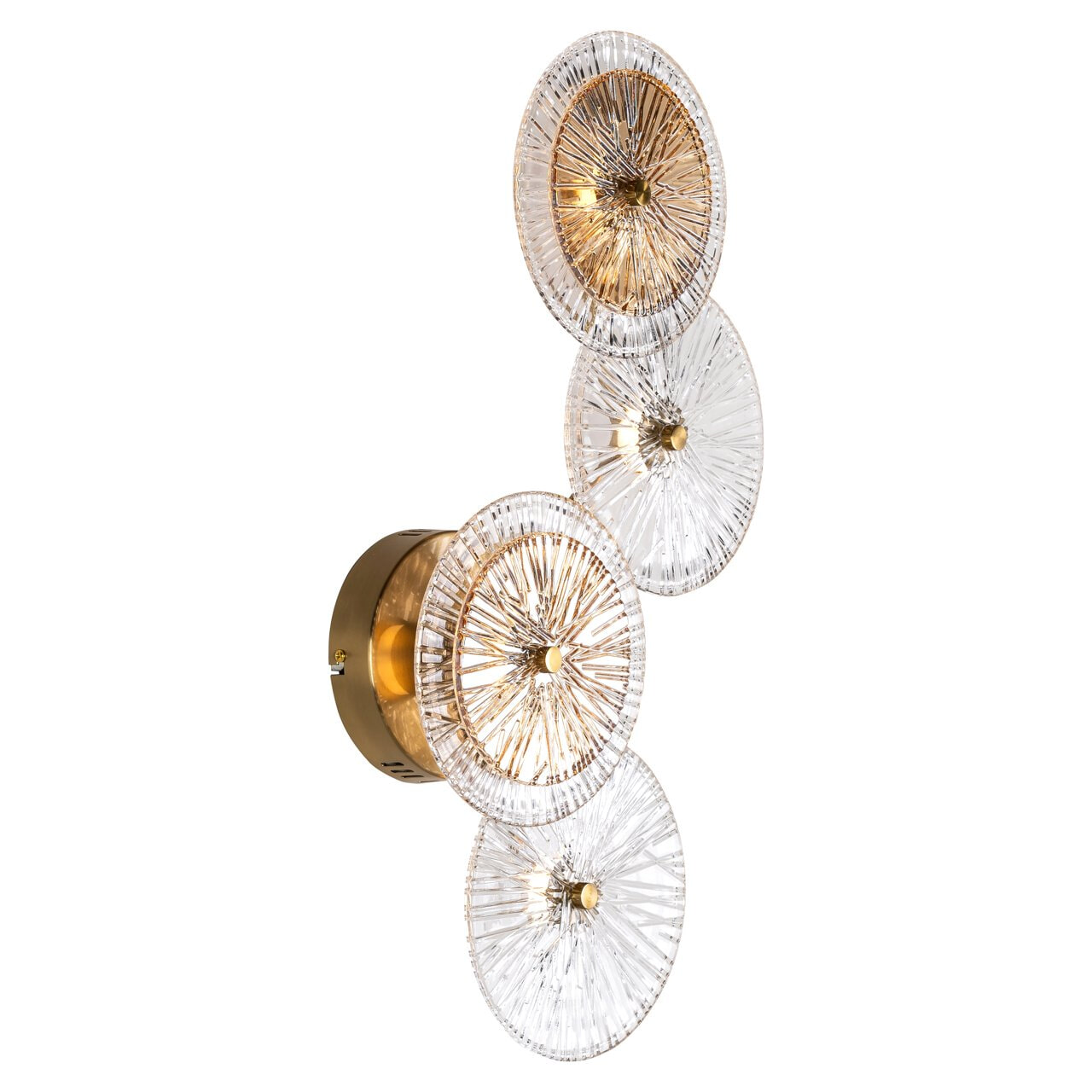 Richmond Wandlamp 'Linzi' 4-lamps, kleur Brushed Gold
