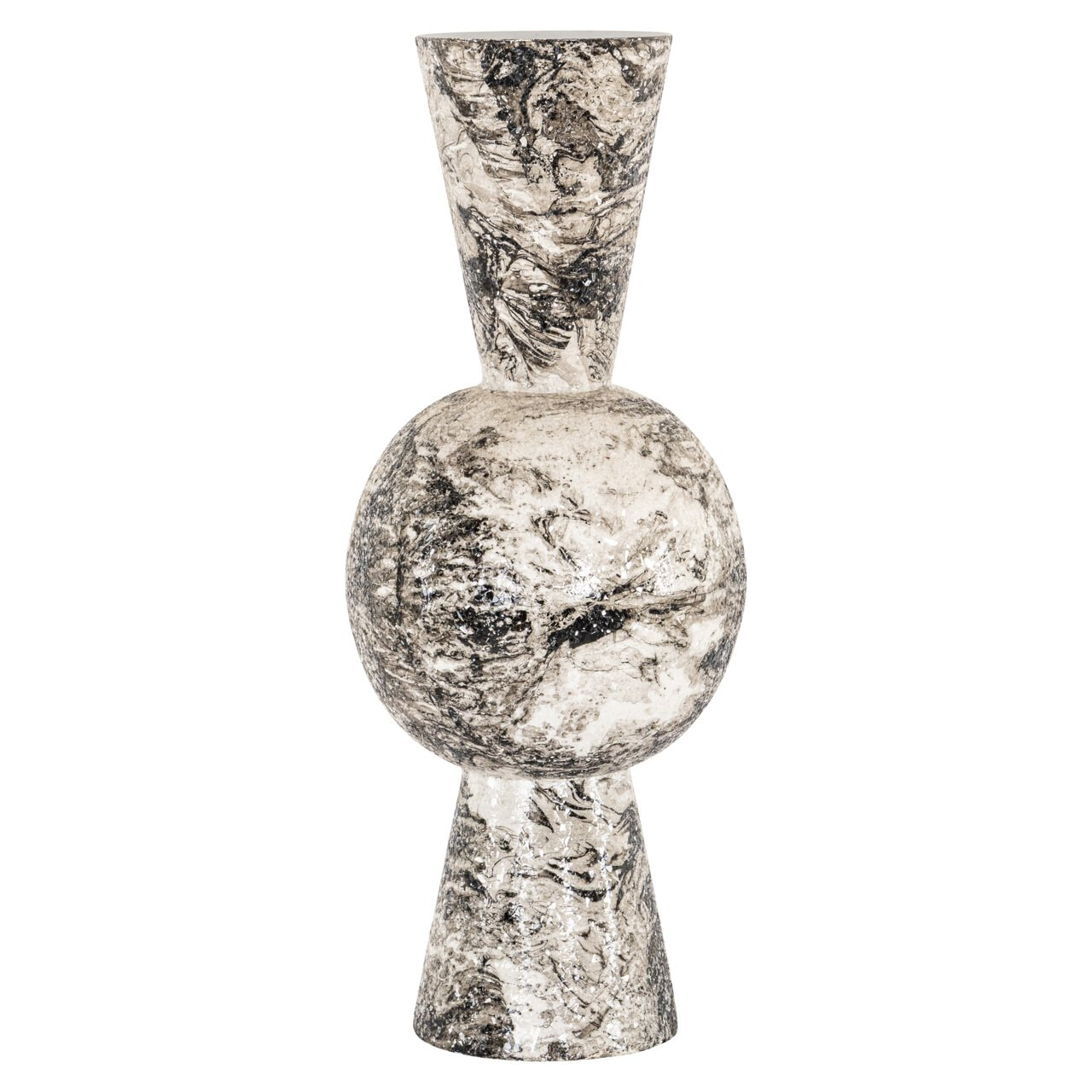 Richmond Vaas 'Florry' 64cm, kleur Zwart/Wit