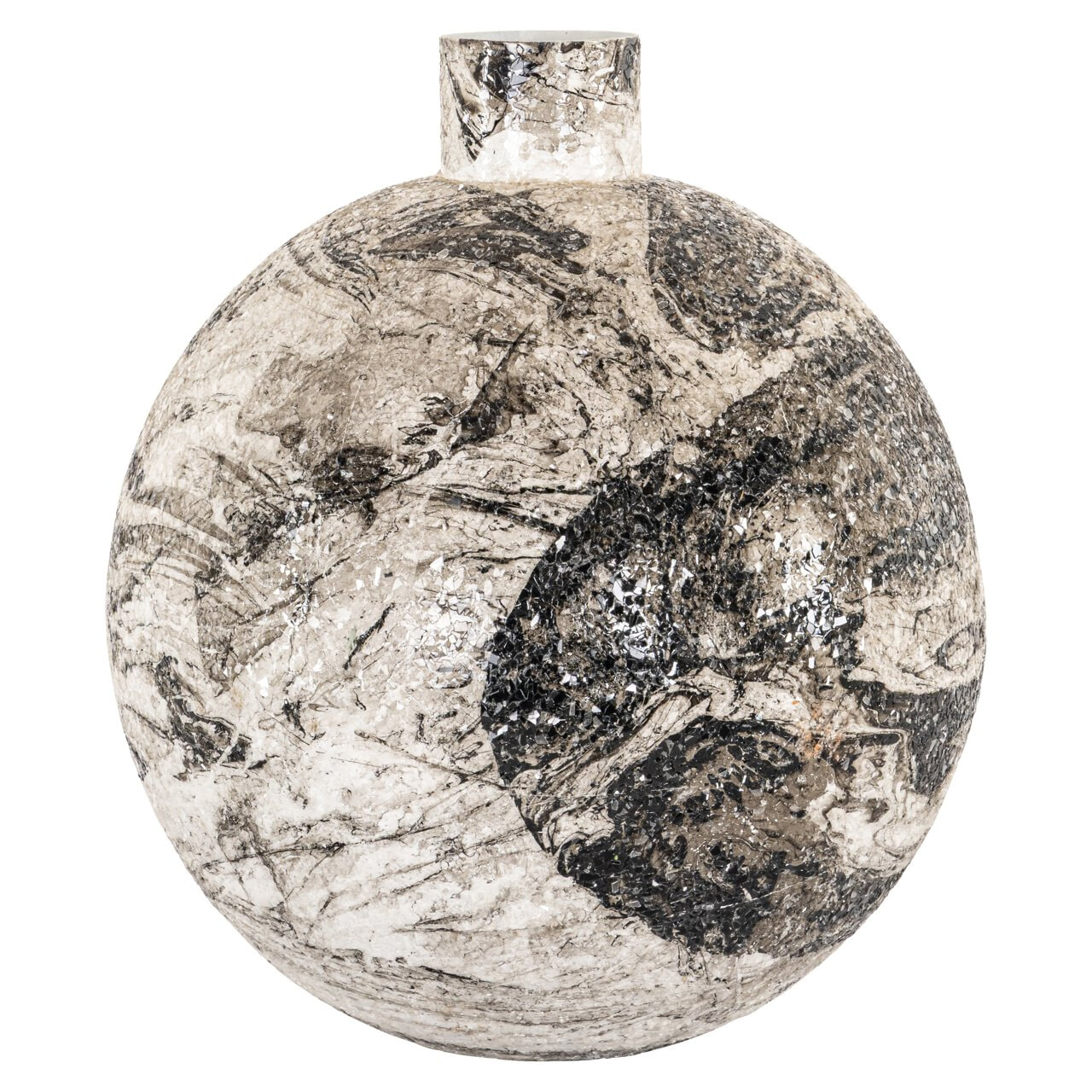 Richmond Vaas 'Delisha' 40cm, kleur Zwart/Wit