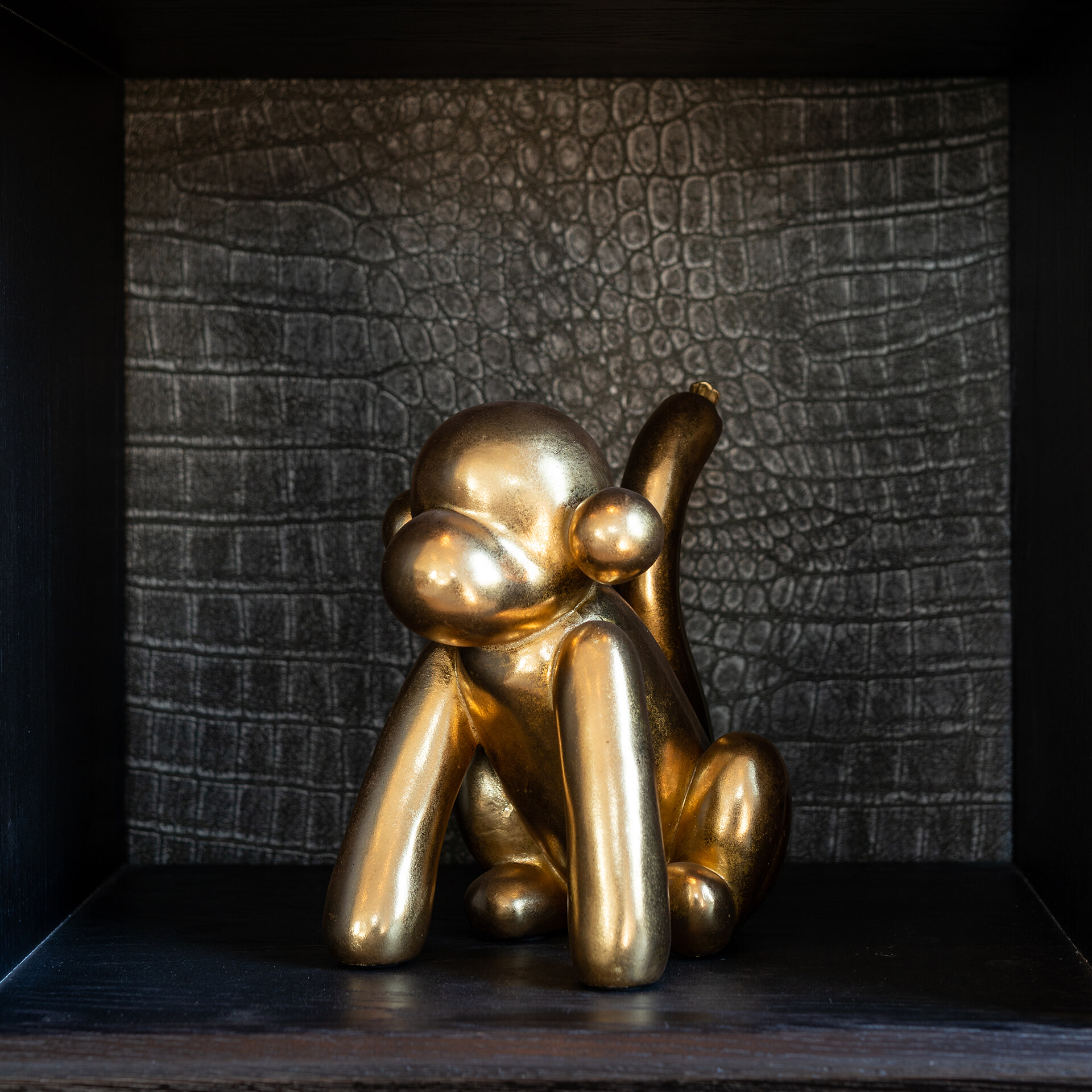 Richmond Interiors Richmond Decoratie 'Monkey' kleur Goud