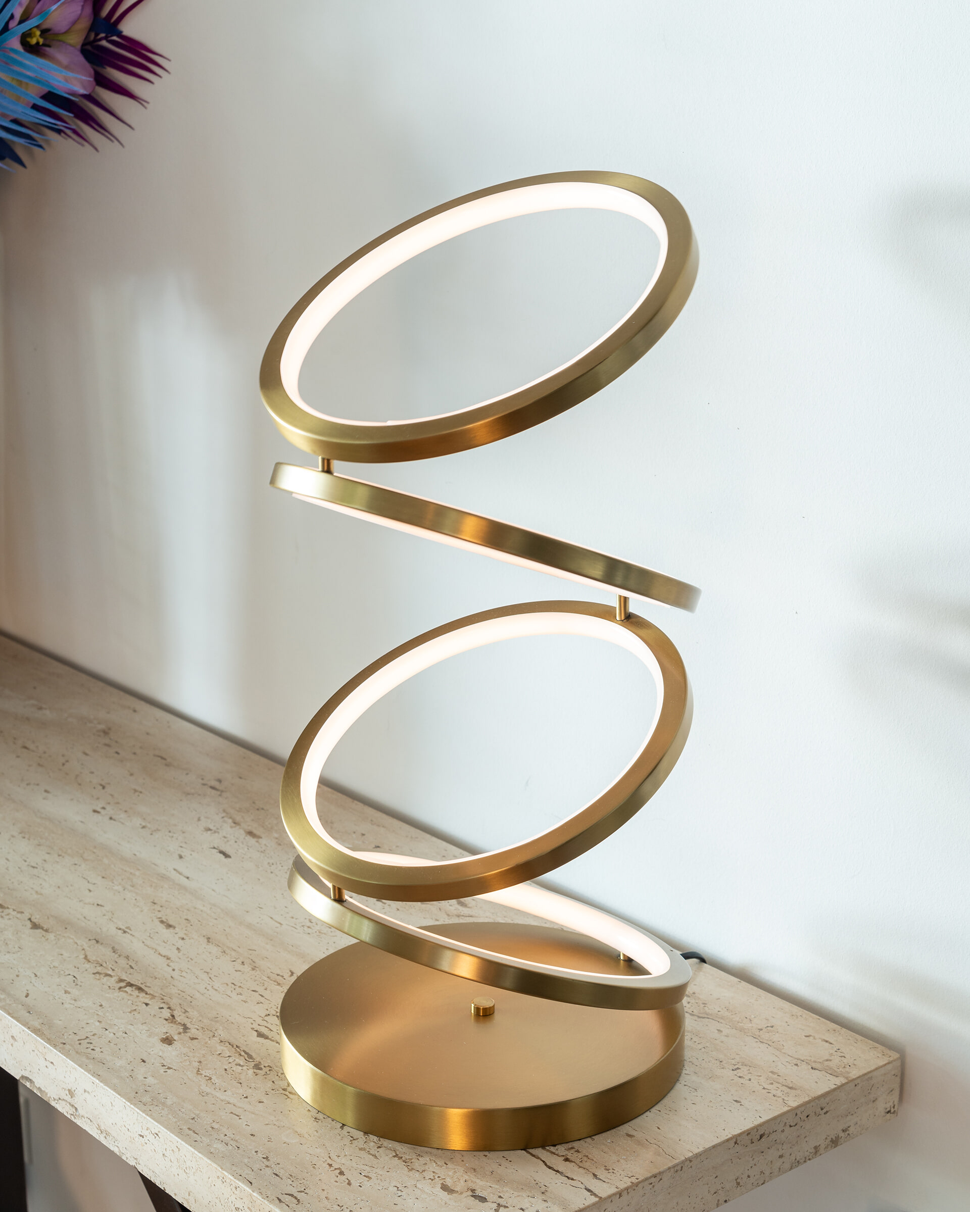 Richmond Tafellamp 'Jaimin' 53cm hoog, kleur Brushed Gold