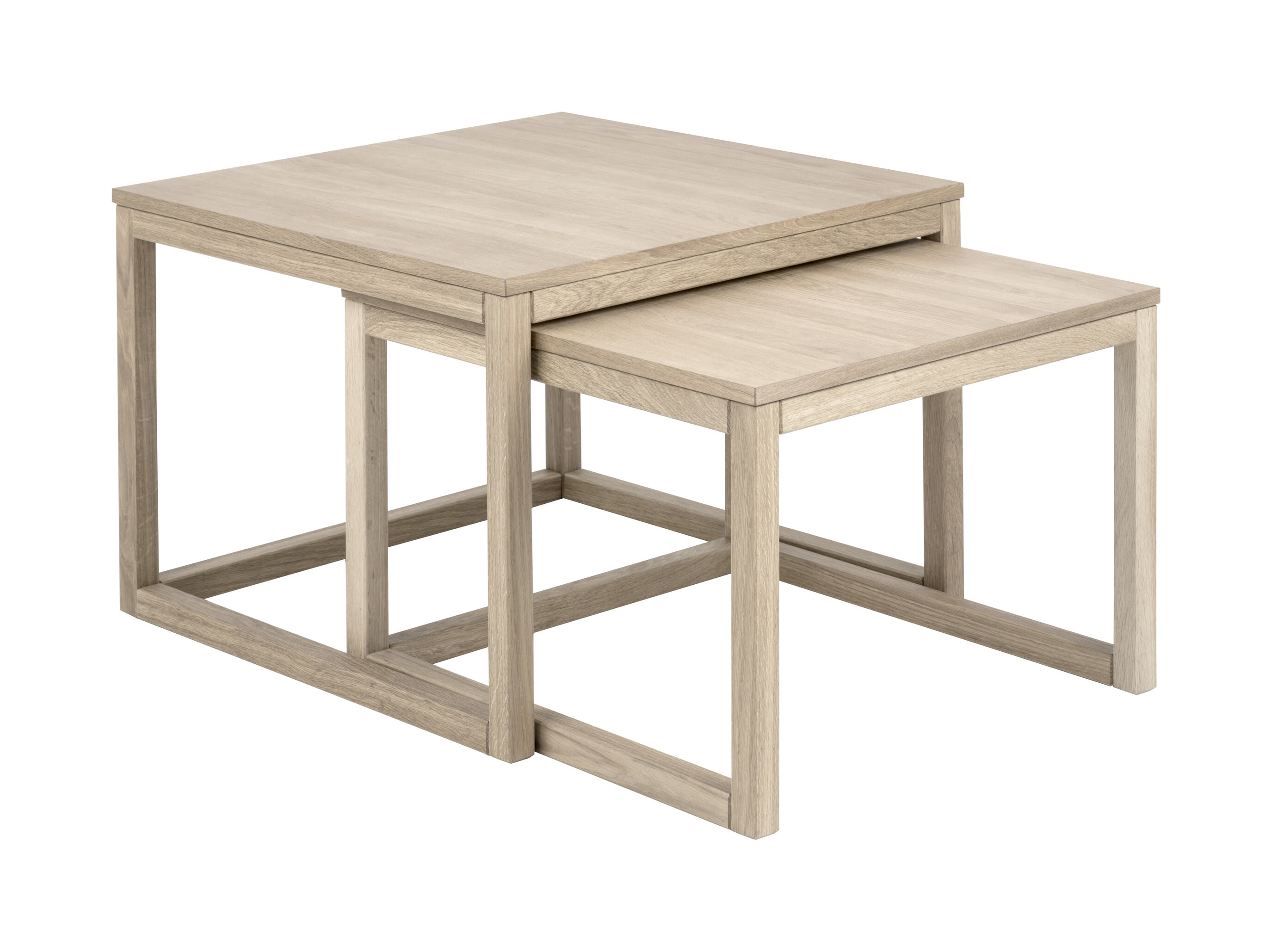 Bendt Salontafel 'Elton' set van 2 stuks, 70cm, kleur whitewash