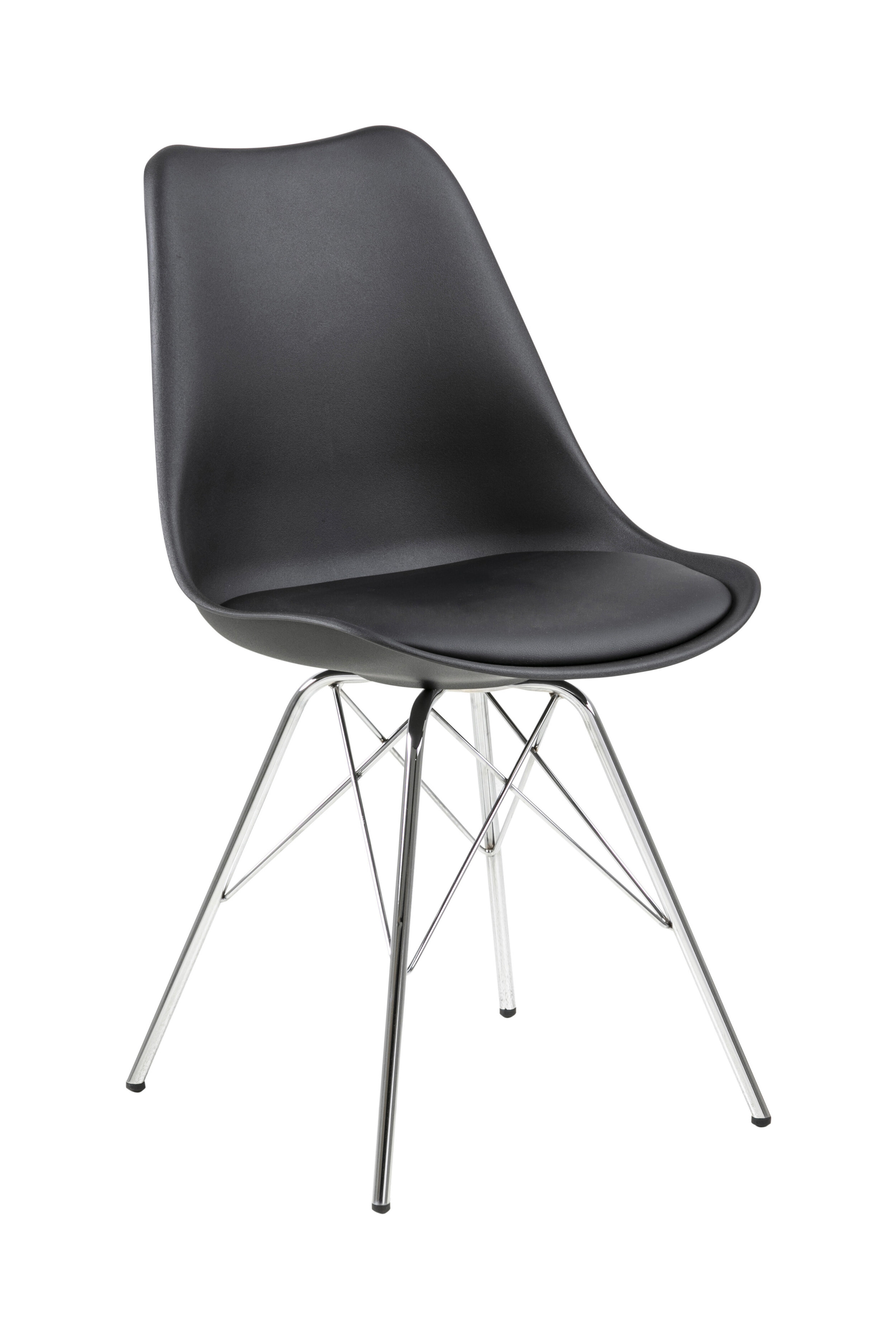 Sohome Eetkamerstoel - set van 4 - 'Liva' PU, kleur Zwart