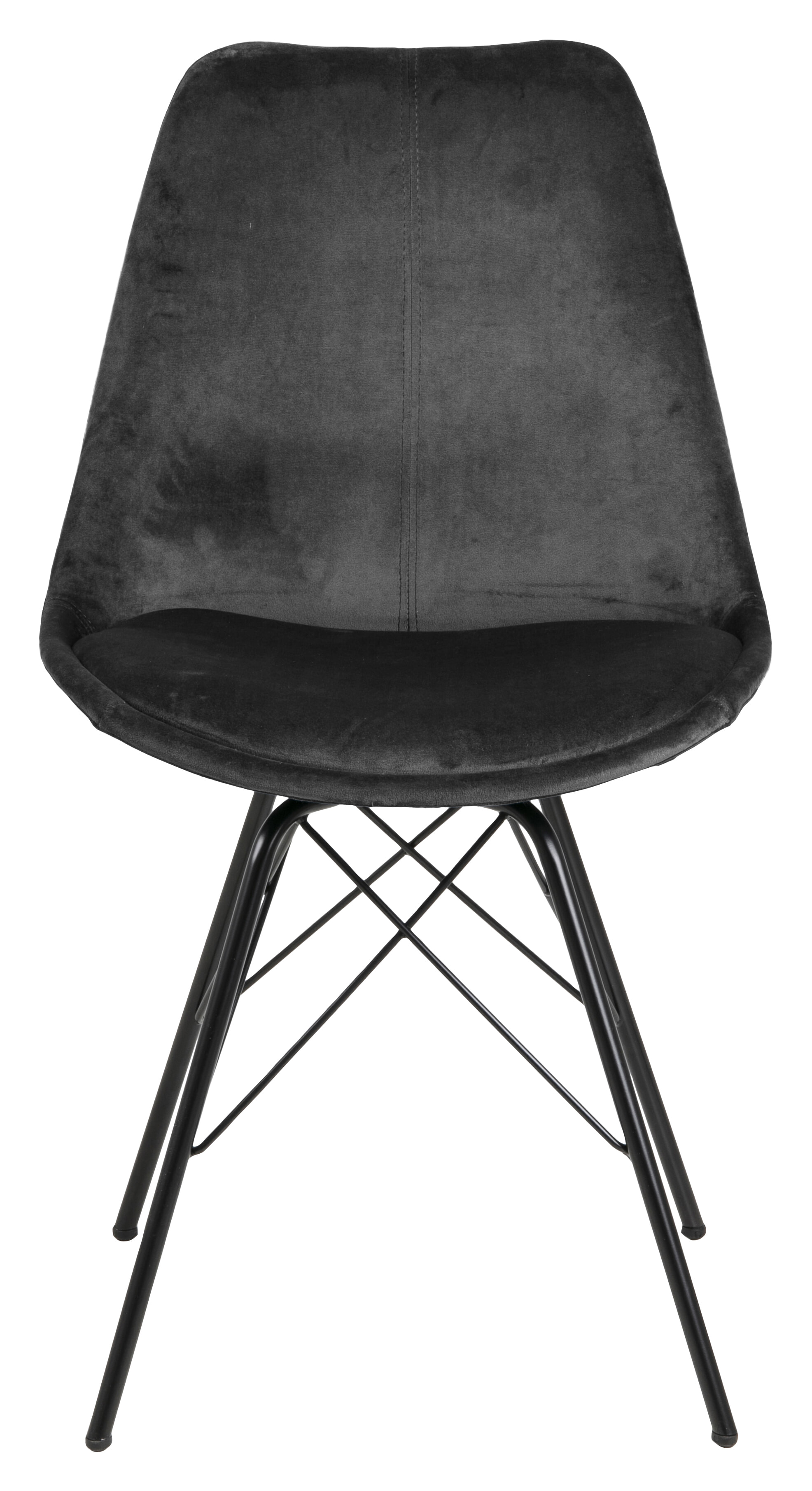 Bendt Eetkamerstoel 'Liva' Velvet, kleur Donkergrijs