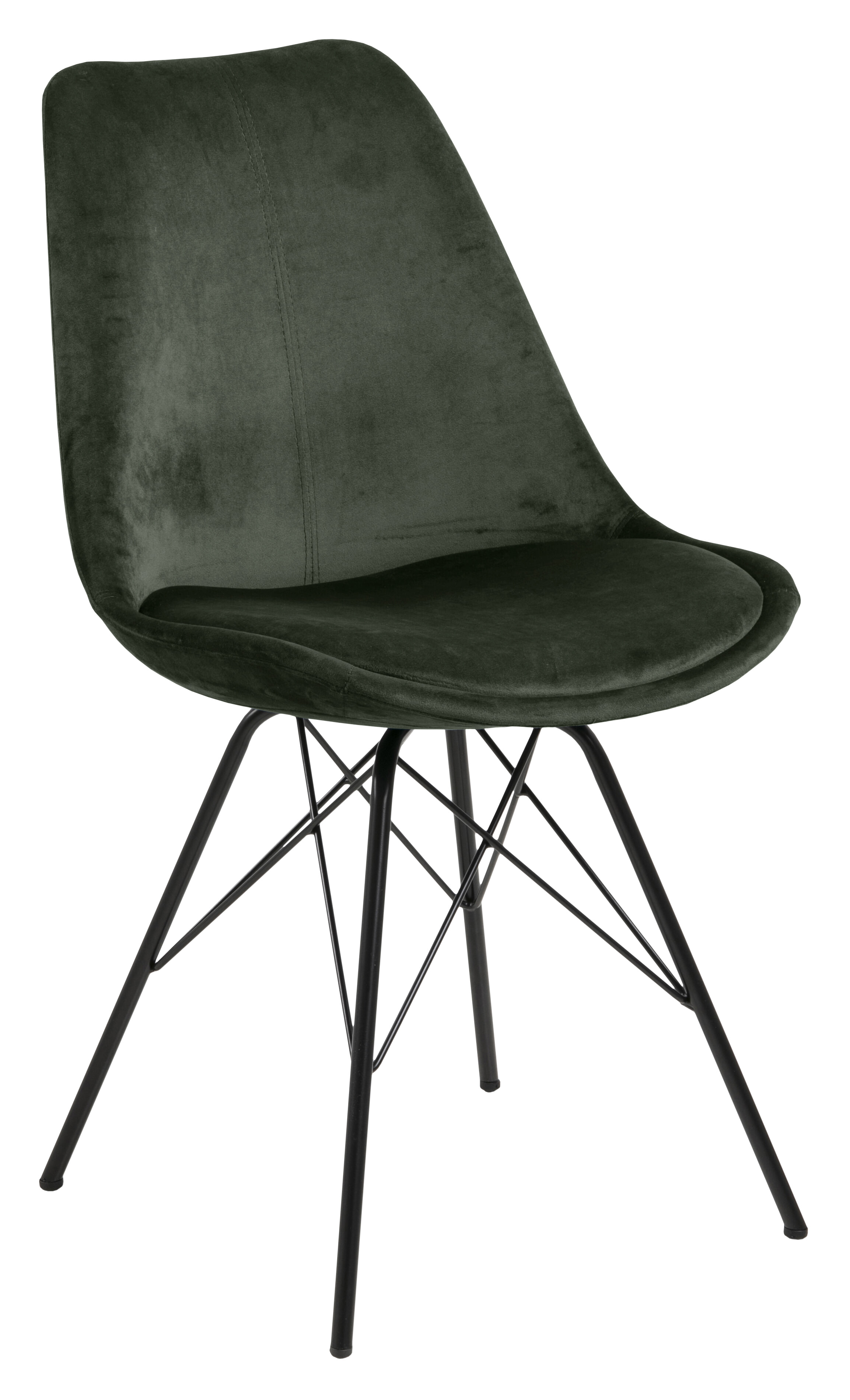 Bendt Eetkamerstoel 'Liva' Velvet, kleur Forest Green