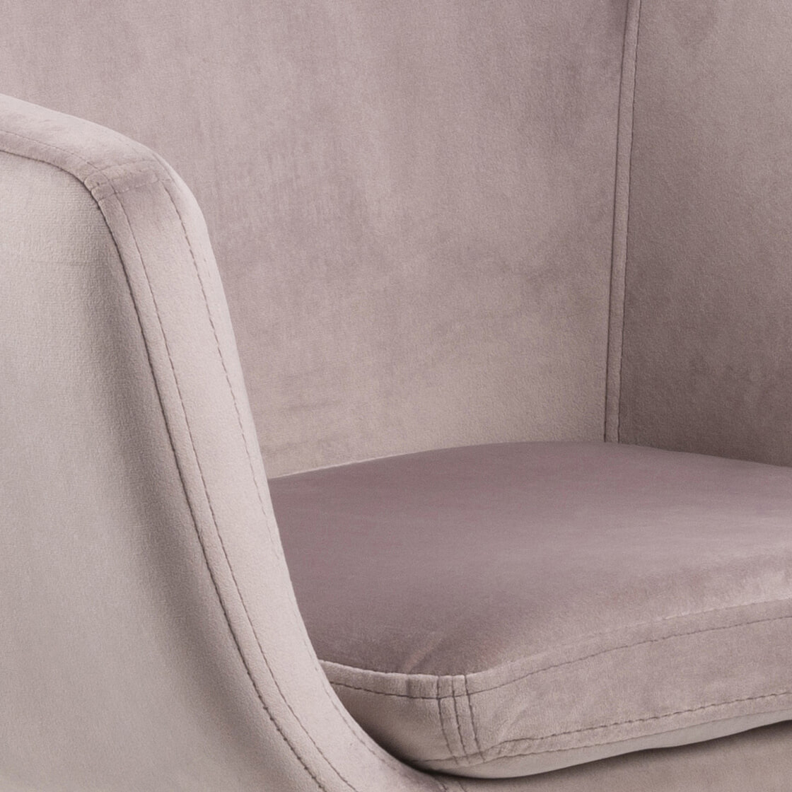 Bendt Bureaustoel 'Rikke' Velvet, kleur Dusty Rose