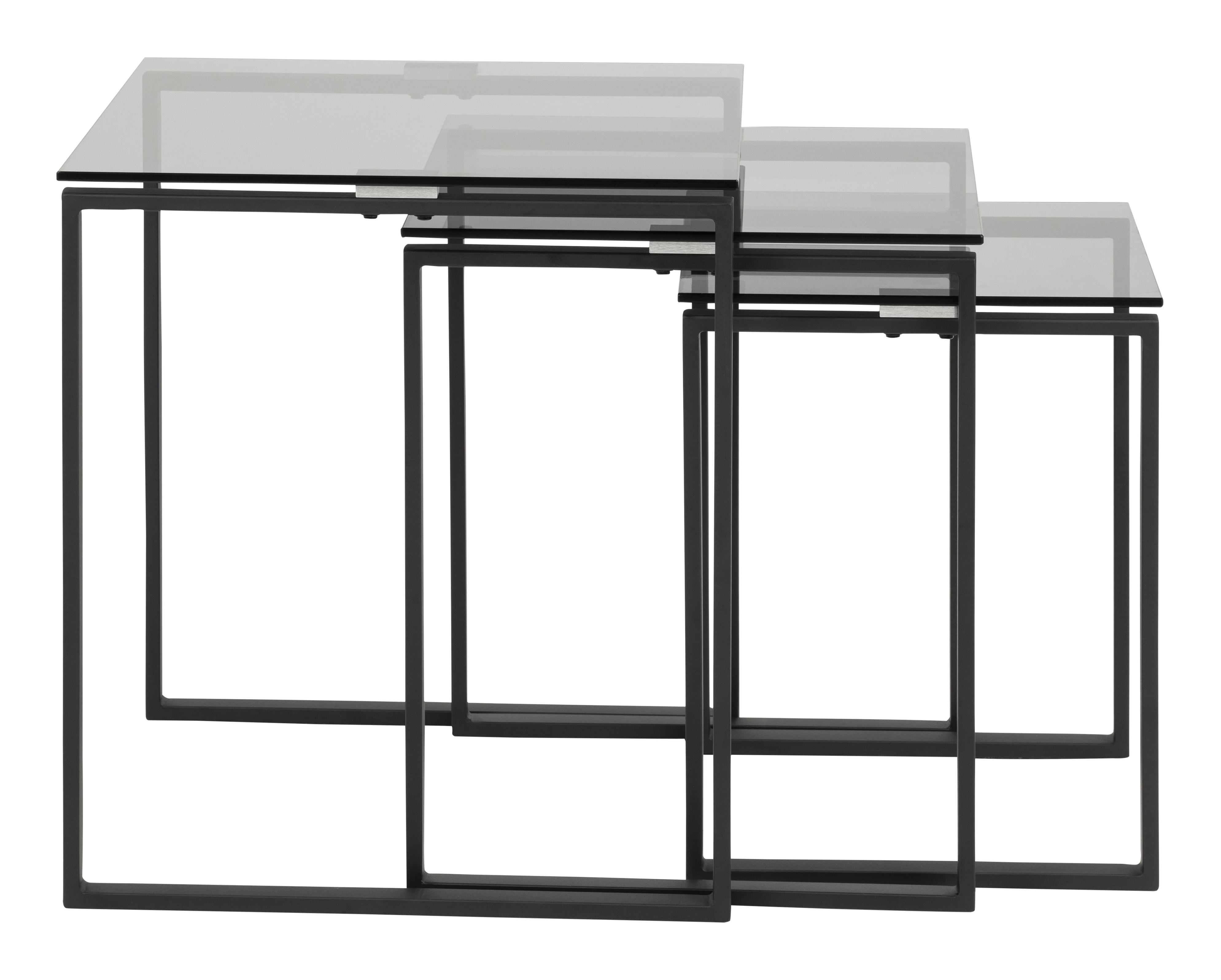 Bendt Bijzettafel 'Lone', Set van 3 stuks, kleur Smoke