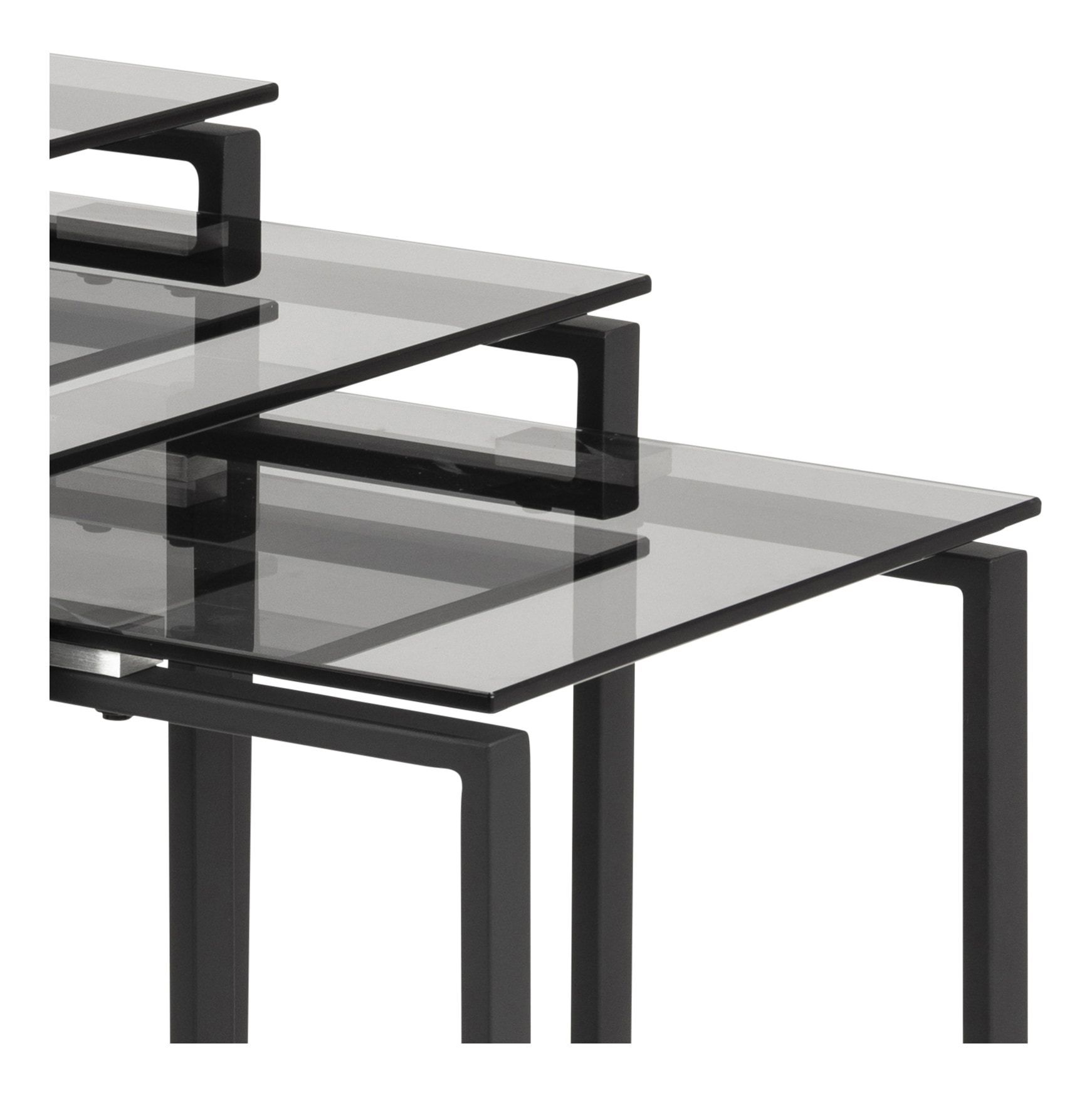 Bendt Bijzettafel 'Lone', Set van 3 stuks, kleur Smoke
