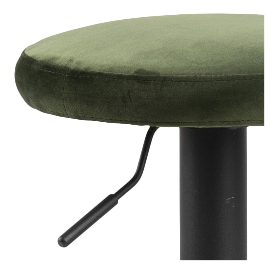 Bendt Barkruk 'Inger' Velvet (zithoogte 62-82cm), kleur Forest Green