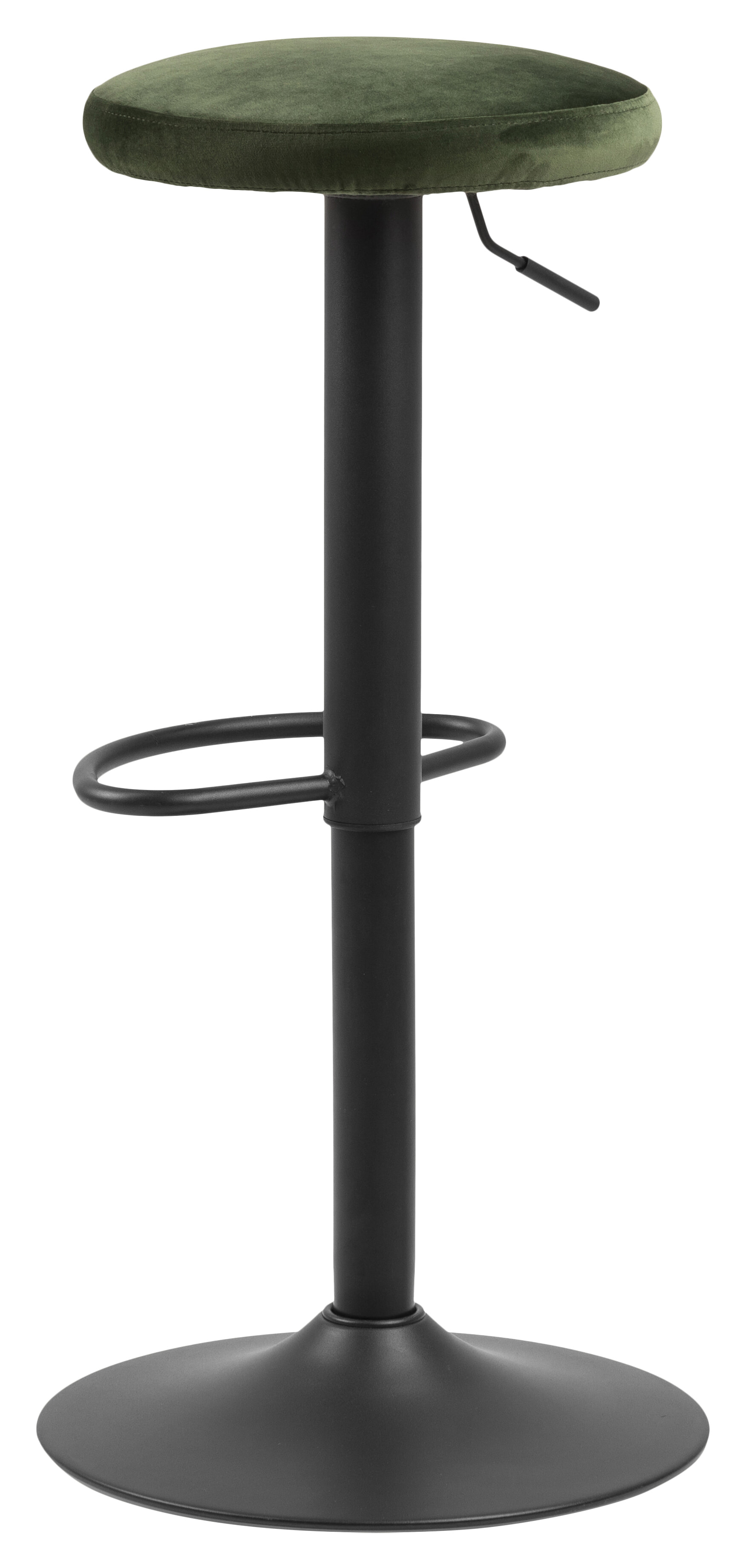 Bendt Barkruk 'Inger' Velvet (zithoogte 62-82cm), kleur Forest Green