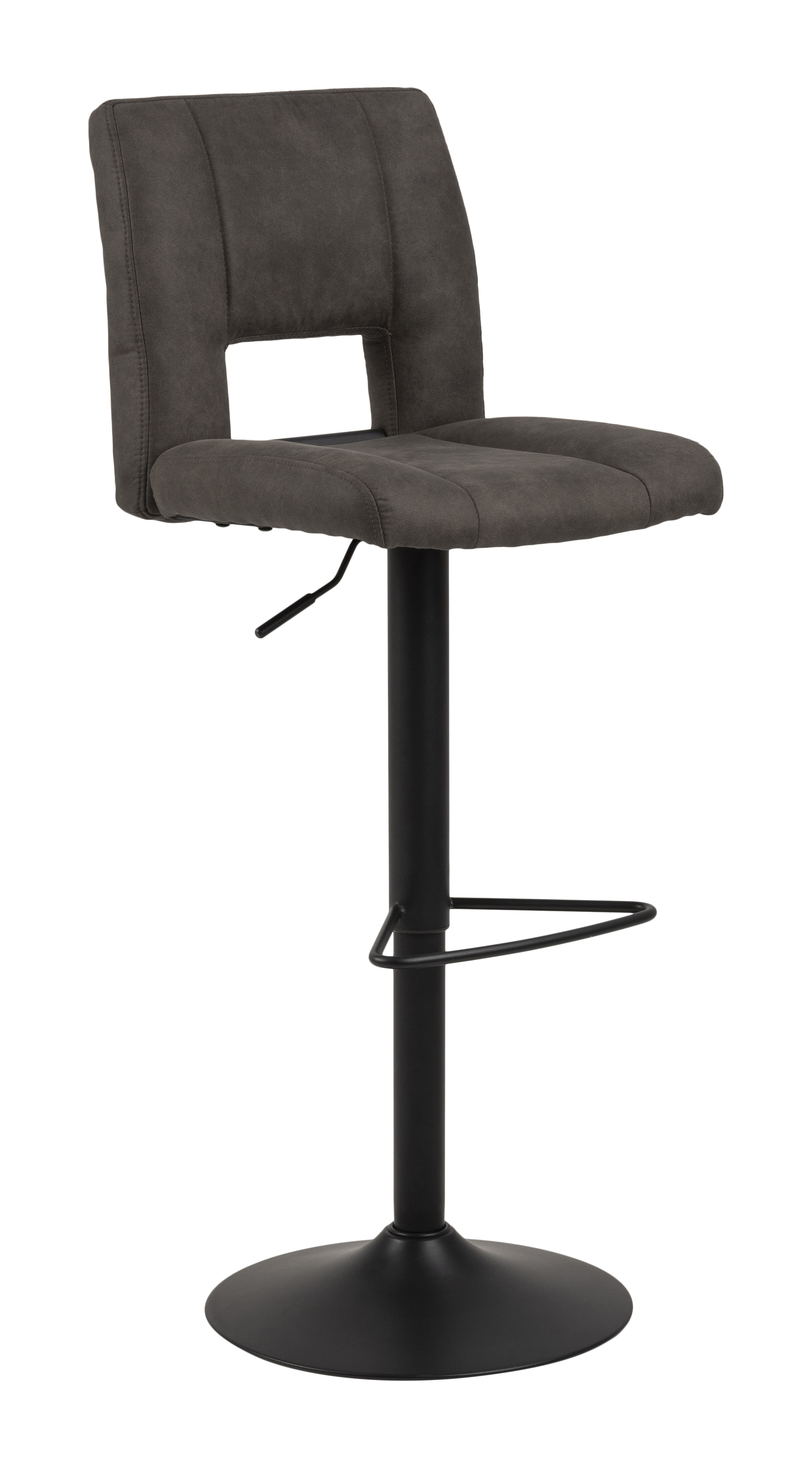 Bendt Barkruk 'Ruth' (zithoogte 62-83cm), kleur Antraciet