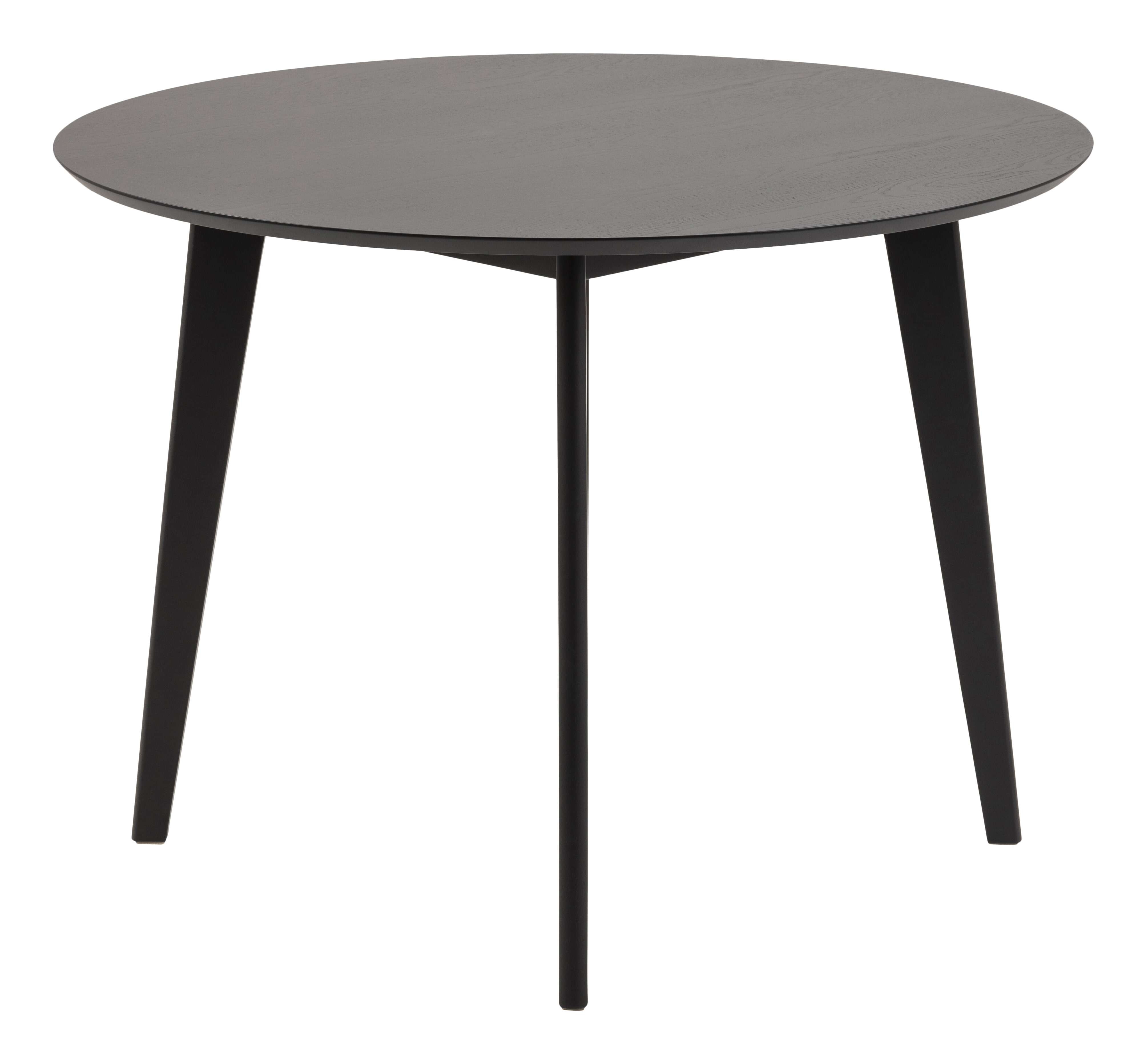 Bendt Ronde Eettafel 'Torkil' 105cm Eikenfineer, kleur Zwart