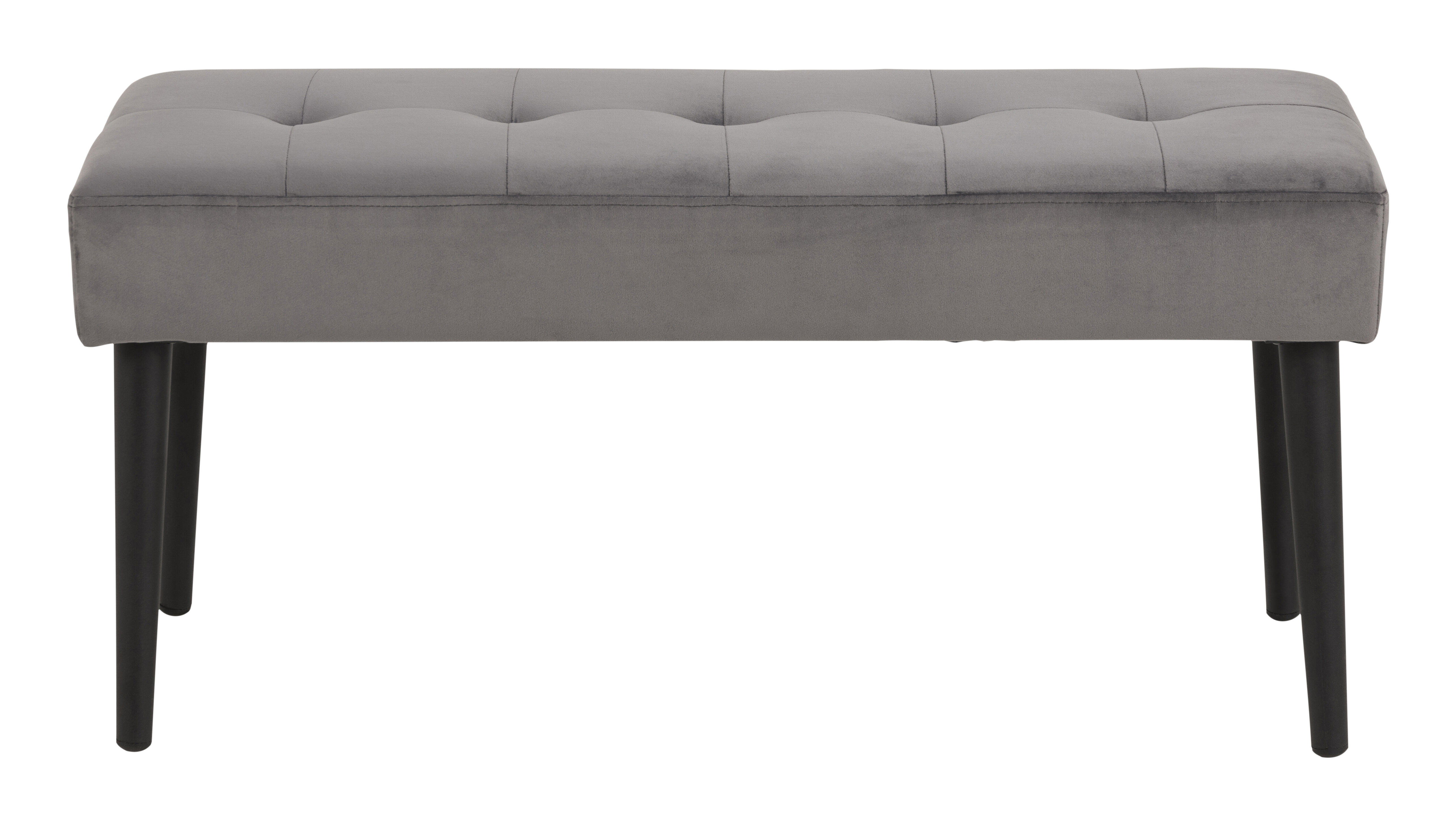 Bendt Halbankje 'Kiara' Velvet, kleur Dark Grey
