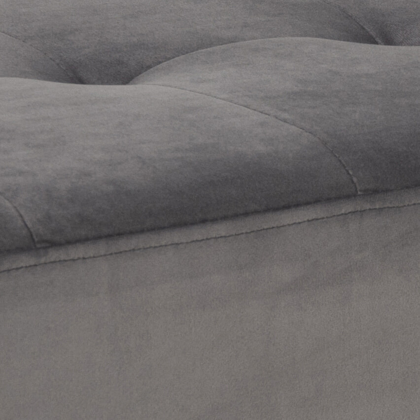 Bendt Halbankje 'Kiara' Velvet, kleur Dark Grey