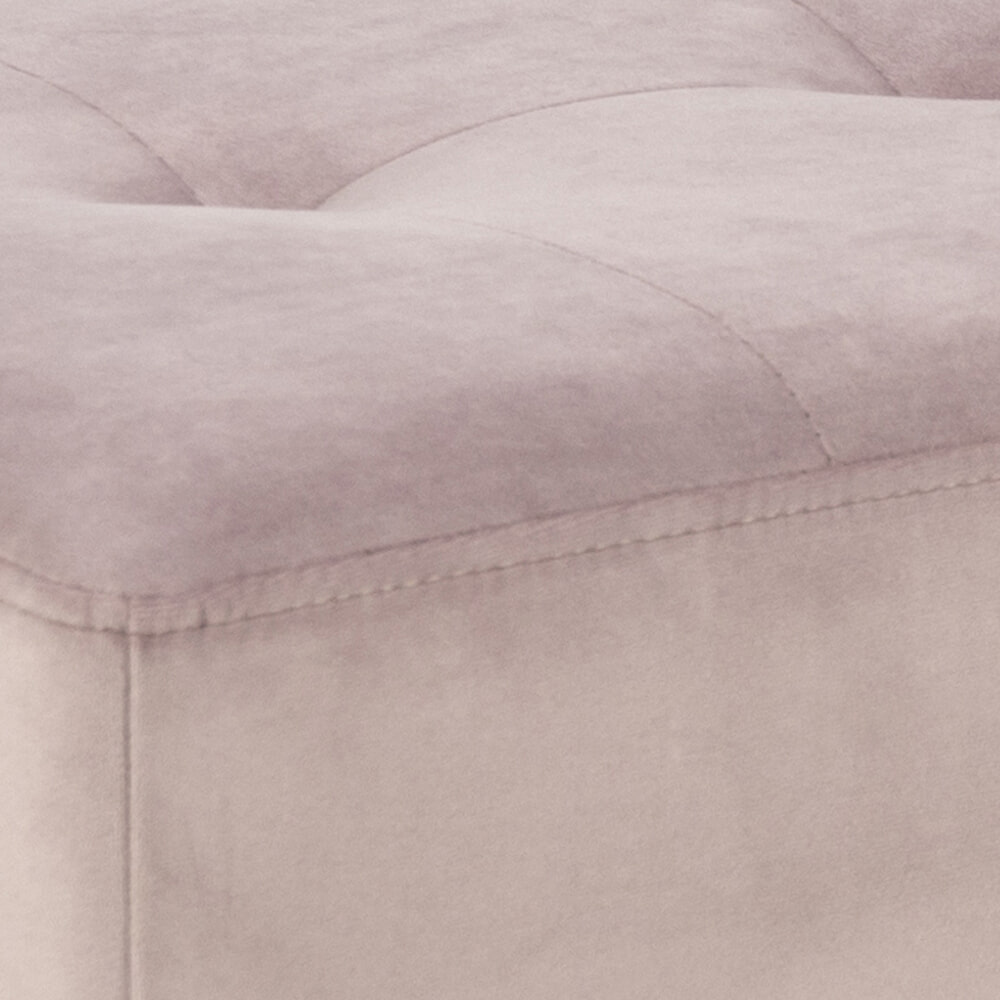 Bendt Halbankje 'Kiara' 95cm, Velvet, kleur Dusty Rose