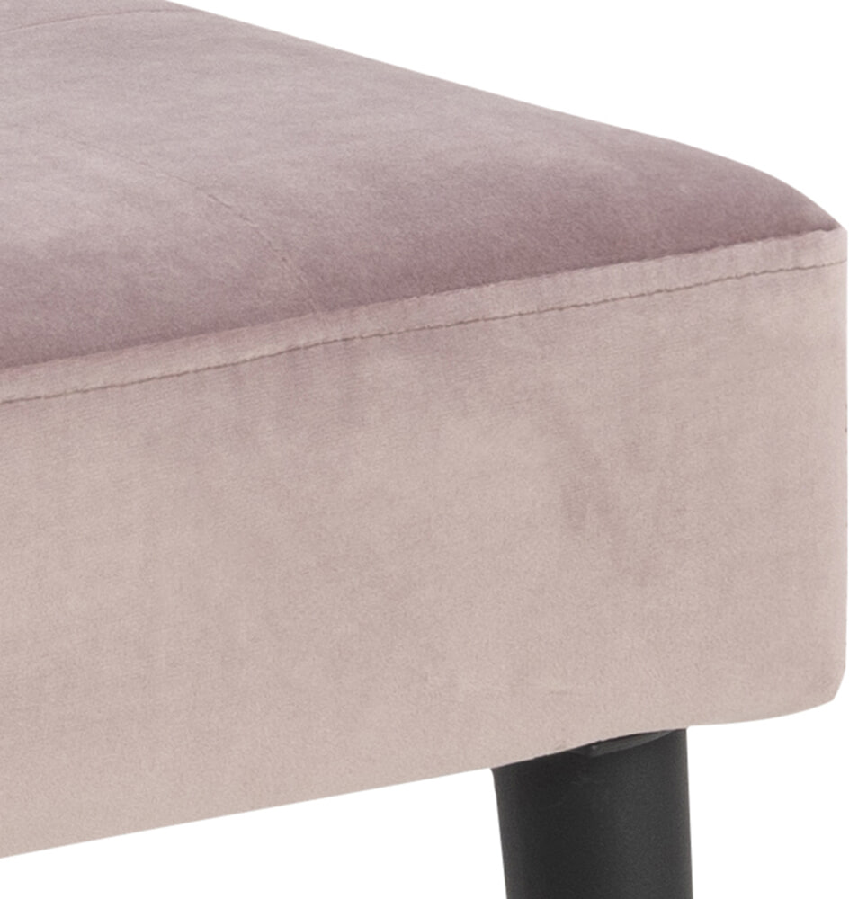 Bendt Halbankje 'Kiara' 95cm, Velvet, kleur Dusty Rose