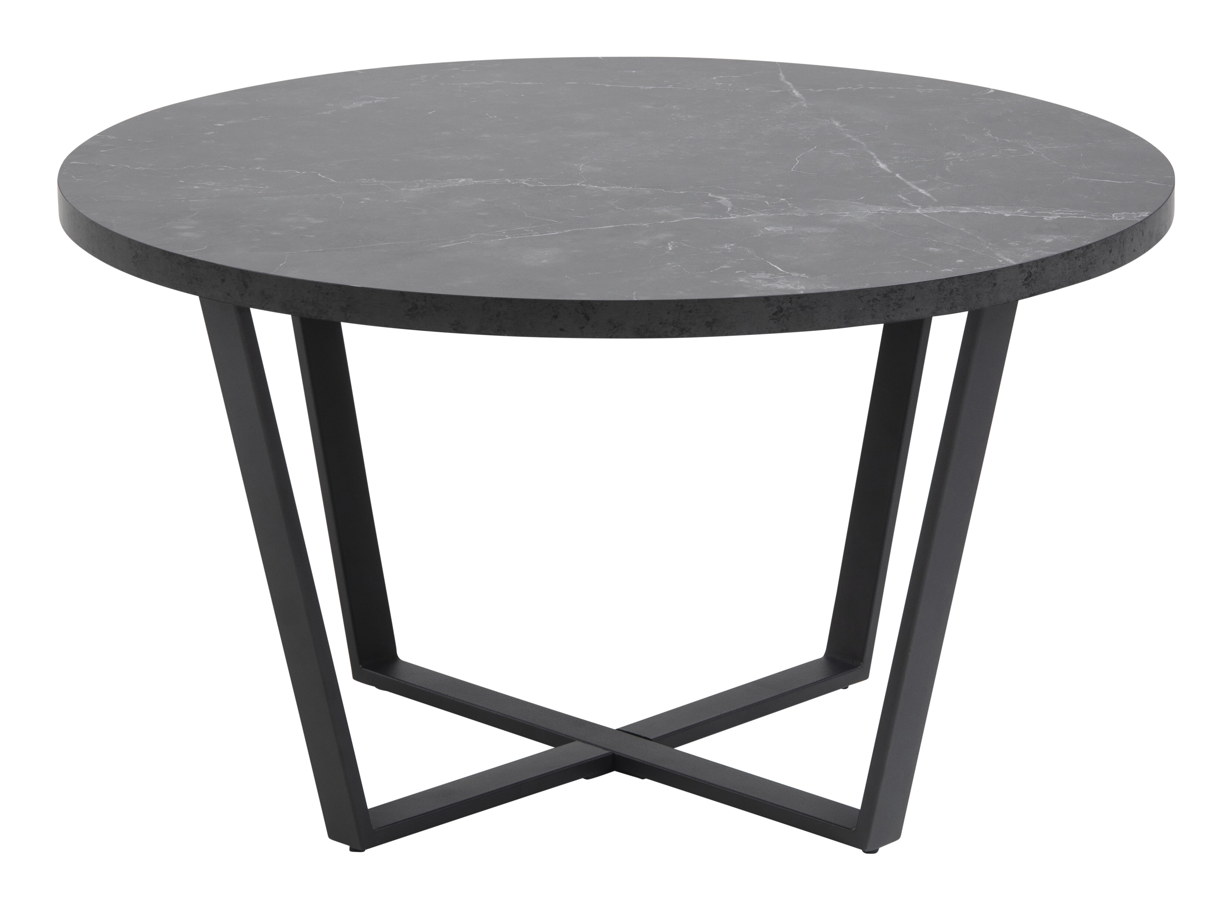 Bendt Ronde Salontafel 'Per' Zwart Marmerlook, Ø77cm