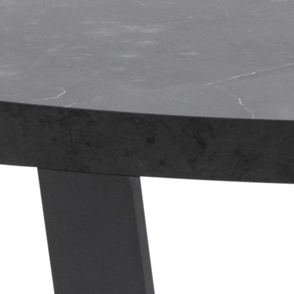 Bendt Ronde Salontafel 'Per' Zwart Marmerlook, Ø77cm