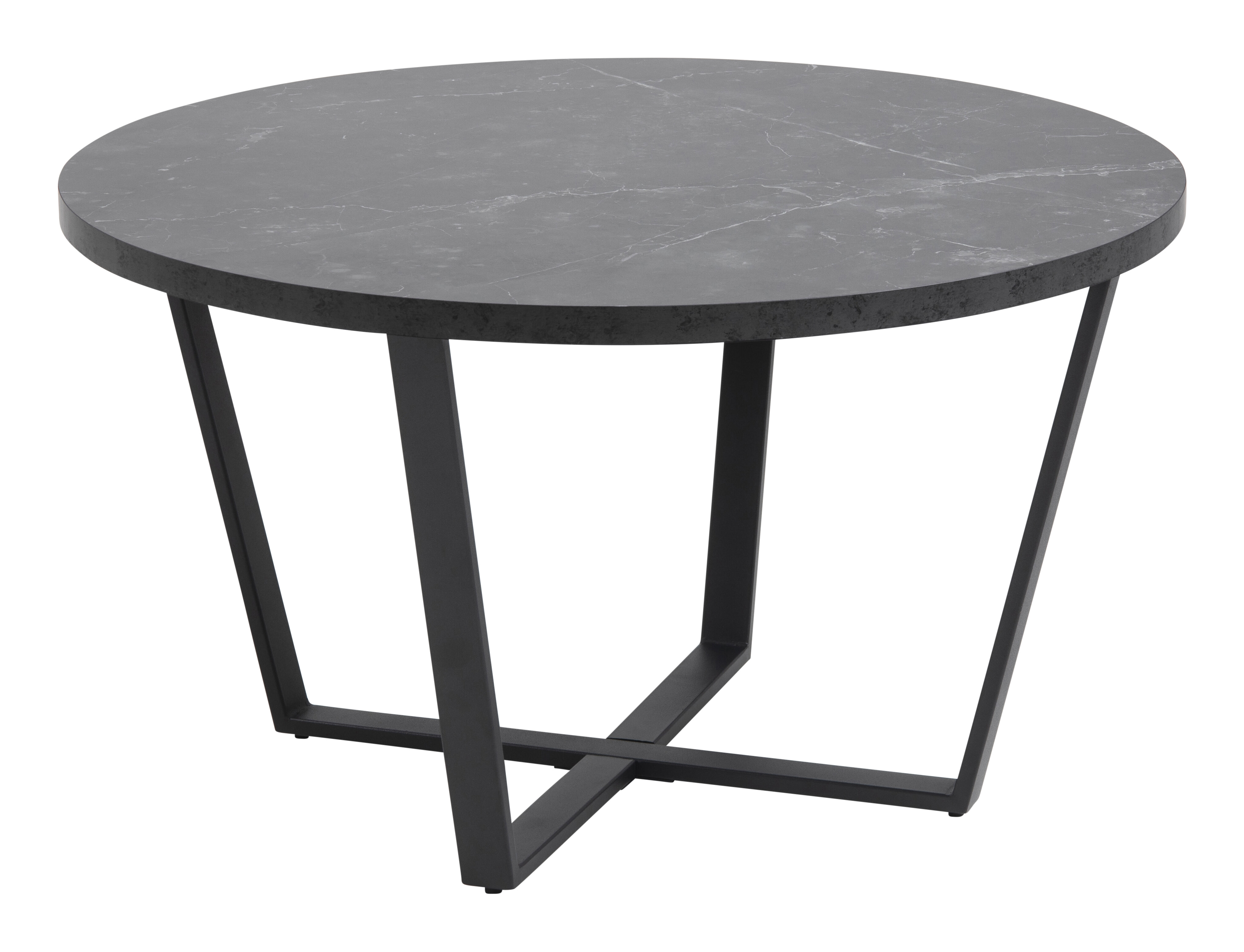 Bendt Ronde Salontafel 'Per' Zwart Marmerlook, Ø77cm
