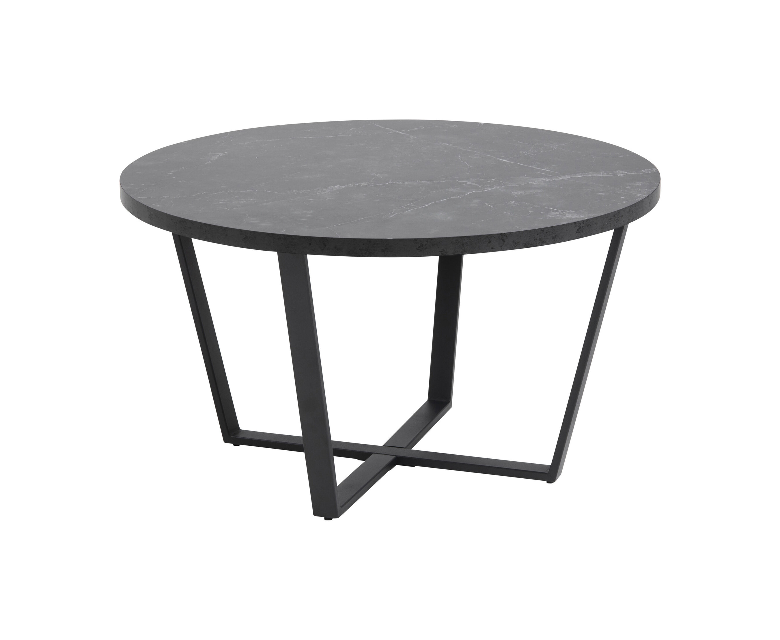 Bendt Ronde Salontafel 'Per' Zwart Marmerlook, Ø77cm