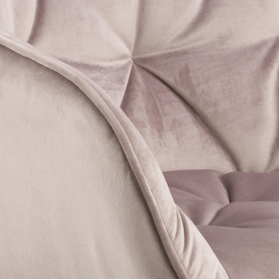 Bendt Eetkamerstoel 'Loren' Velvet, kleur Dusty Rose