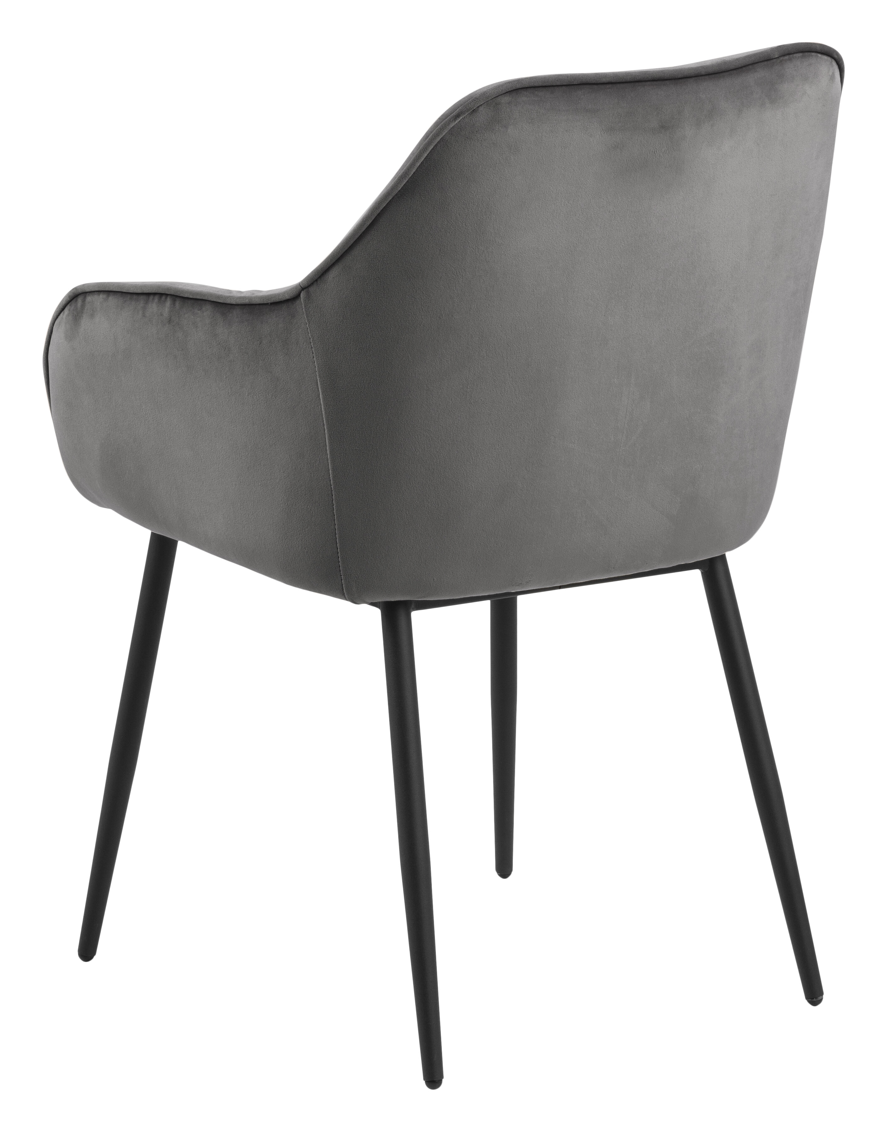 Bendt Eetkamerstoel 'Loren' Velvet, kleur Dark Grey