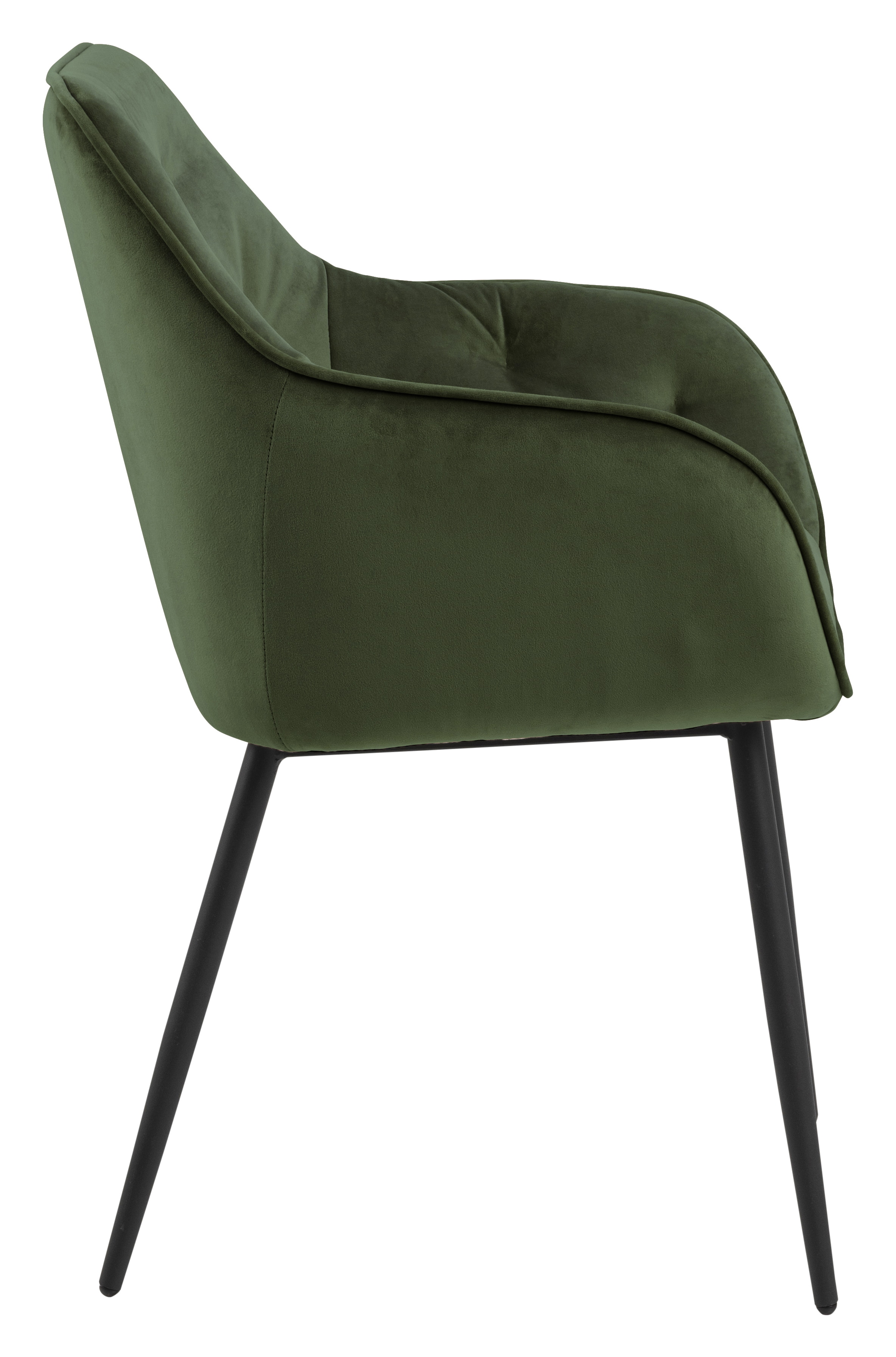 Bendt Eetkamerstoel 'Loren' Velvet, kleur Forest Green