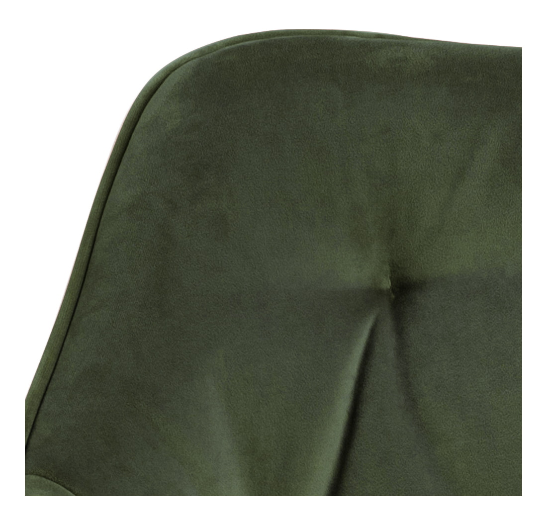 Bendt Eetkamerstoel 'Loren' Velvet, kleur Forest Green