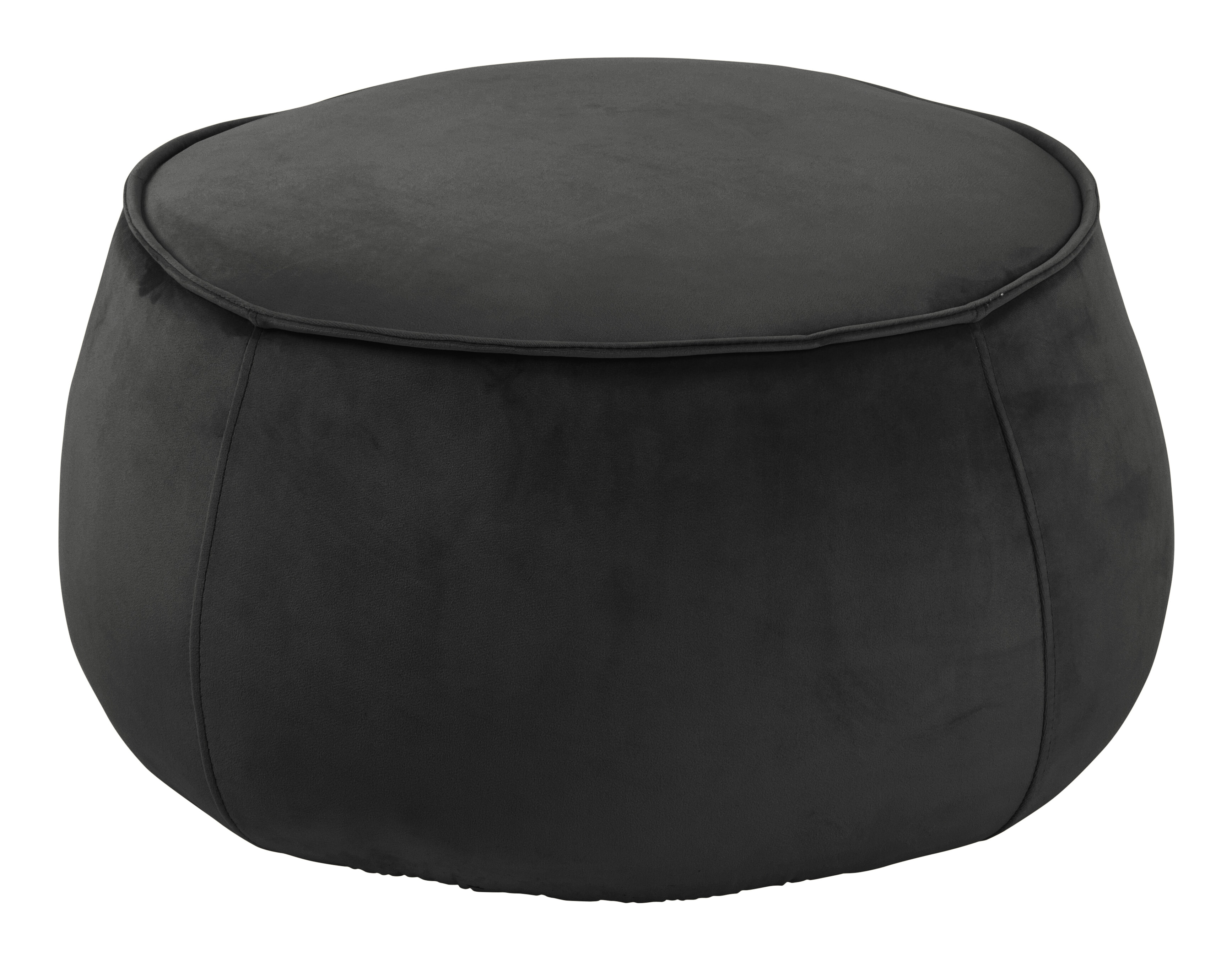 Bendt Poef 'Juan' Velvet, kleur Grey/Brown Bendt Poef 'Juan' Velvet, kleur Grey/Brown