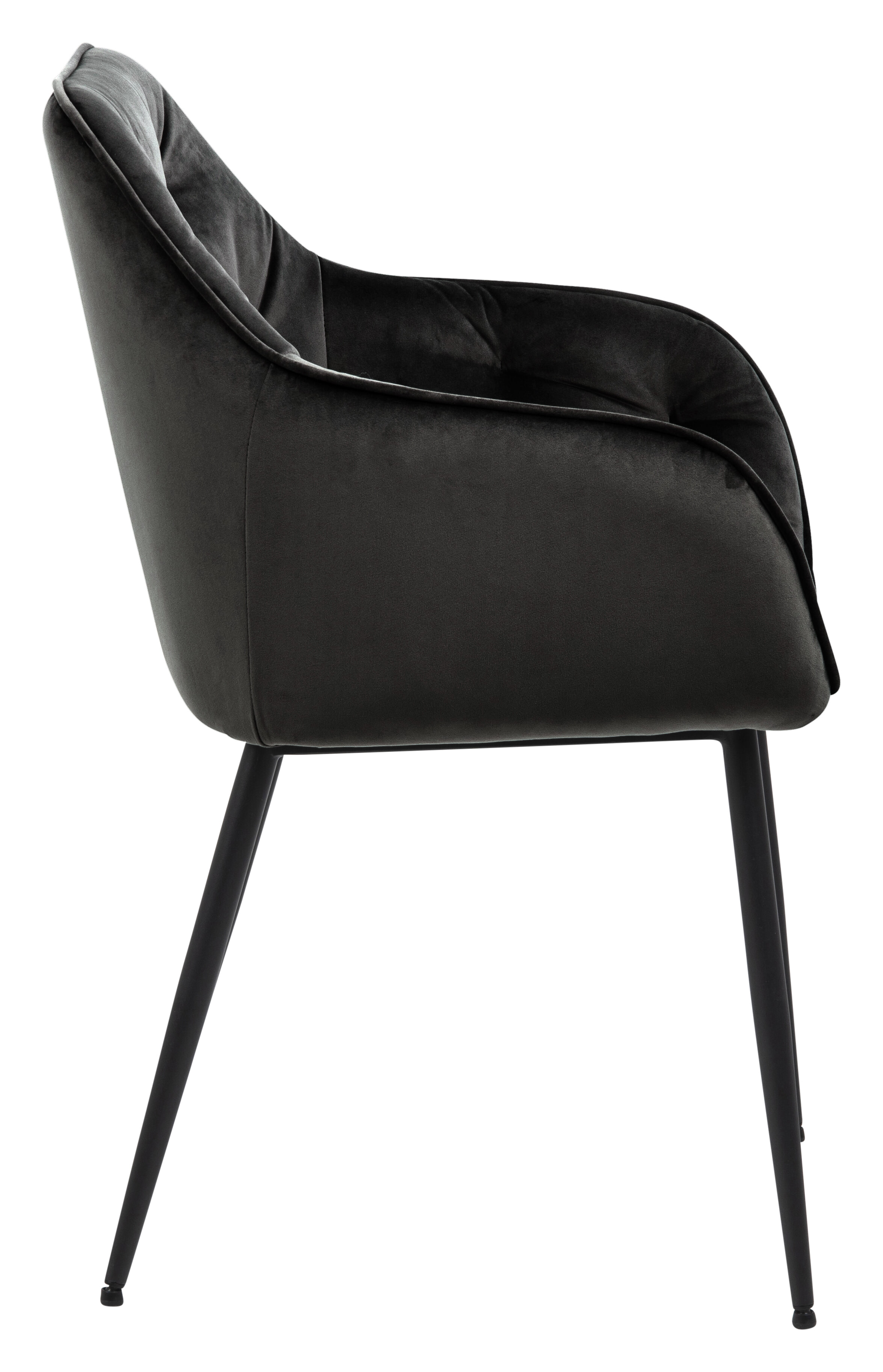 Bendt Eetkamerstoel 'Loren' Velvet, kleur Grey/Brown