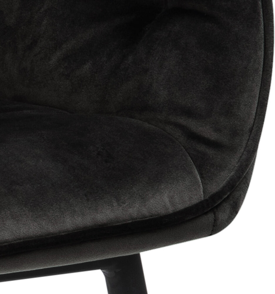 Bendt Eetkamerstoel 'Loren' Velvet, kleur Grey/Brown
