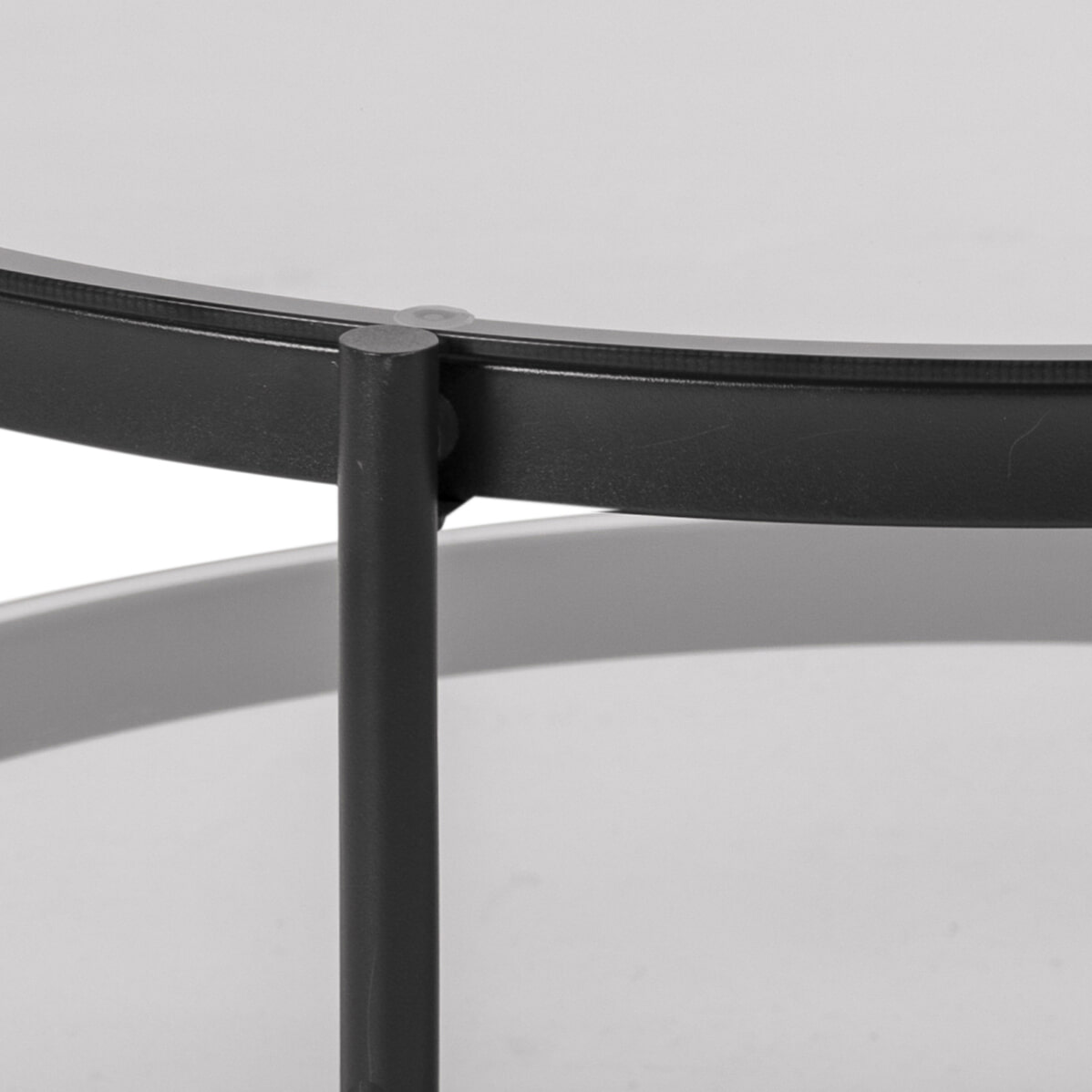 Bendt Ronde Glazen Salontafel 'Paw' 75cm, kleur zwart
