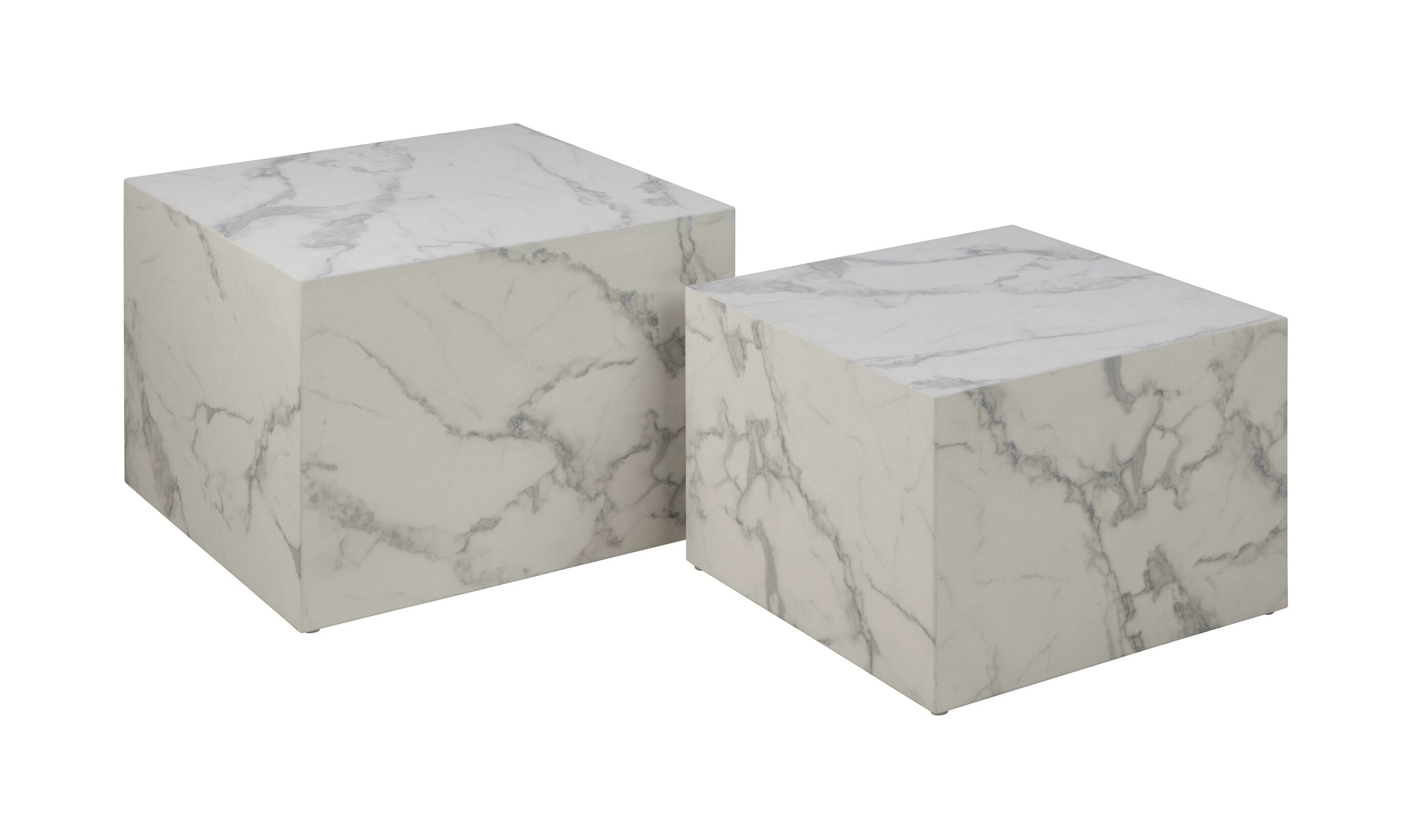 Bendt Salontafel Flavian Set van 2 stuks, Marmerlook - Vierkant