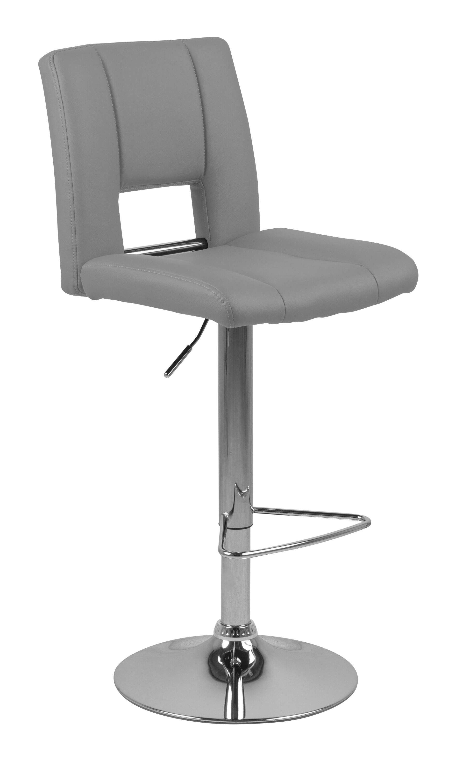 Bendt Barkruk 'Ruth' (zithoogte 62-83cm), kleur Grijs