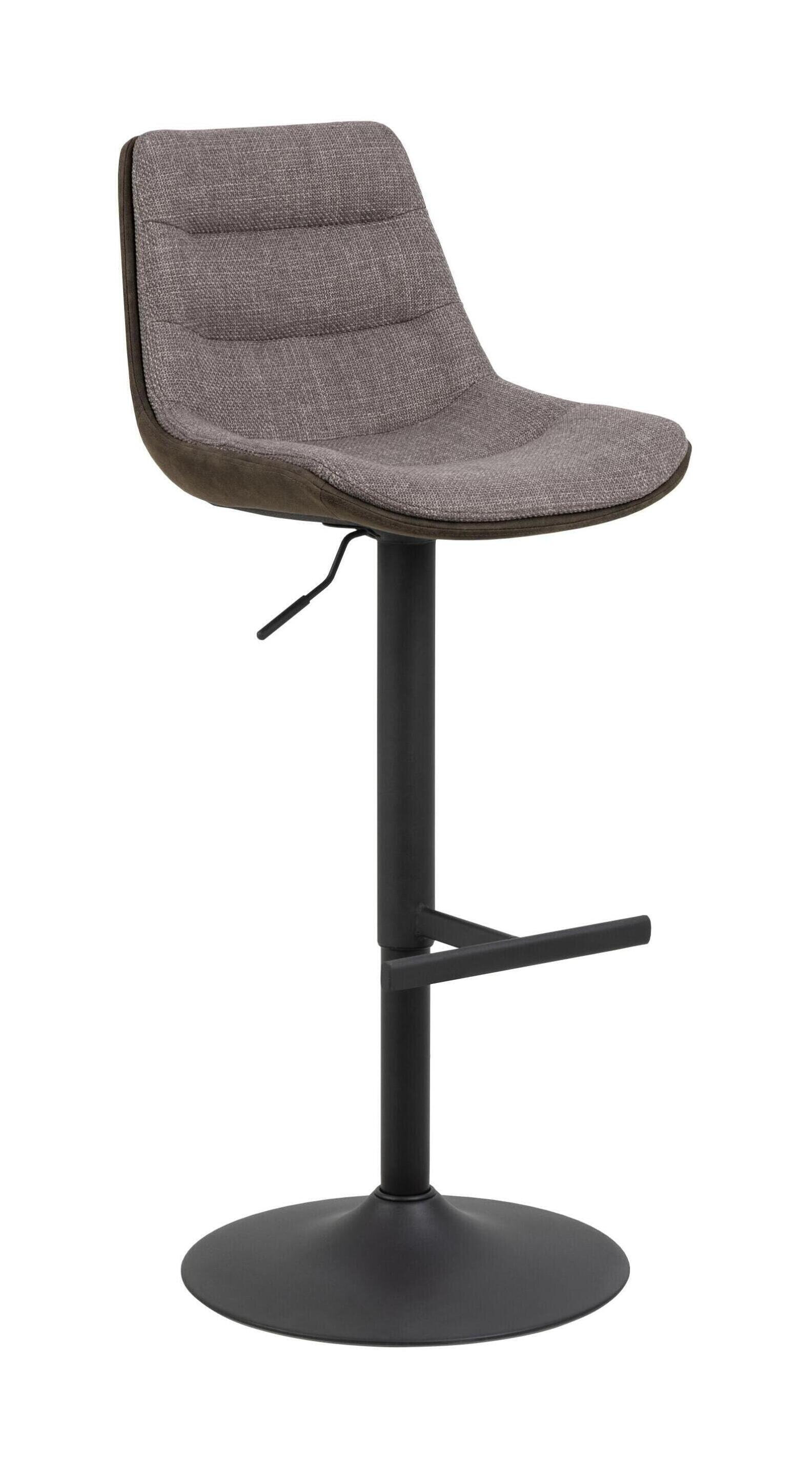 Bendt Barkruk 'Labarron' (zithoogte 65-86cm), Tweekleurig Bruin / grijs