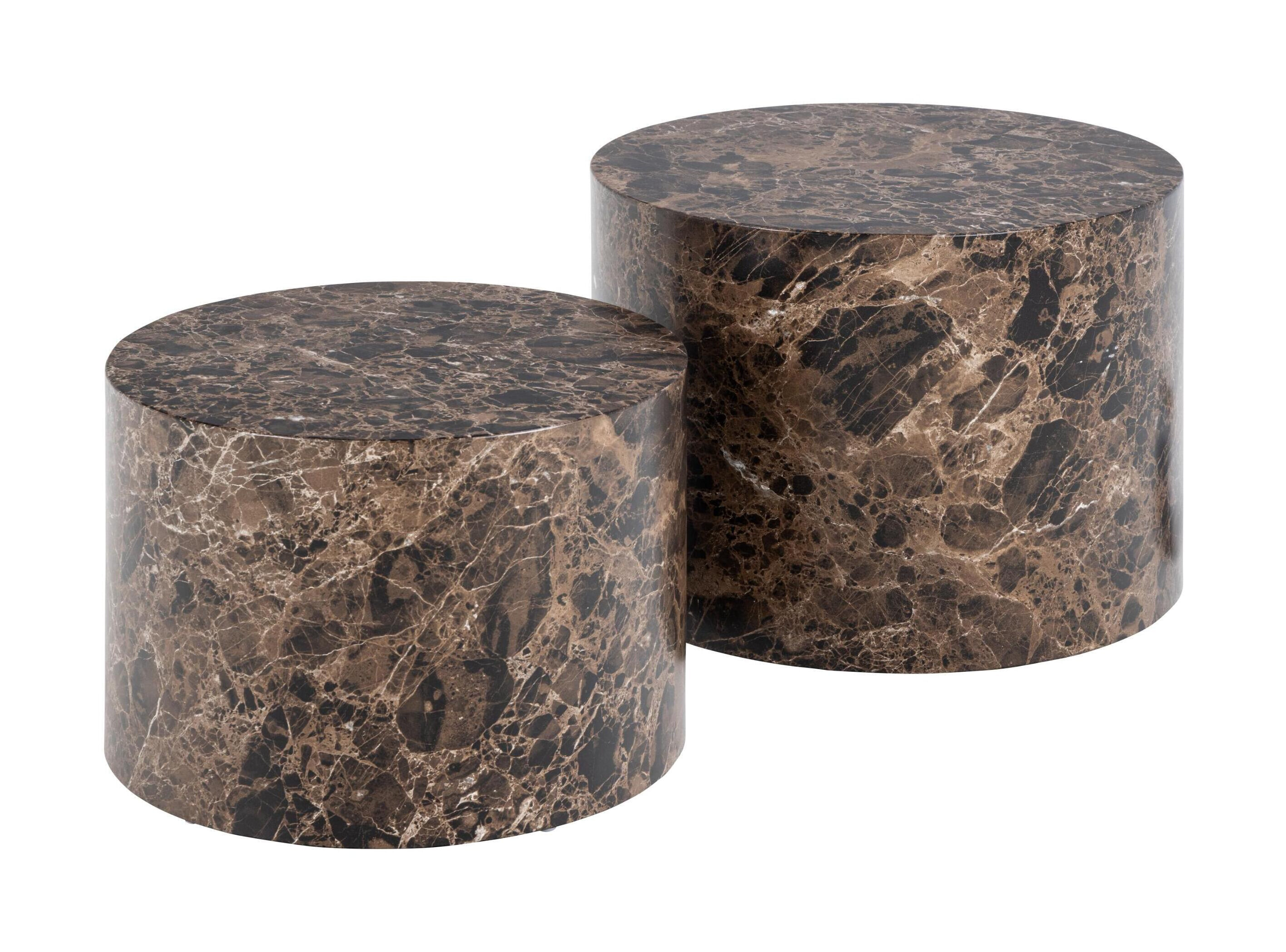 Sohome Salontafel Dinorah - Marmerlook - Set van 2 stuks - Bruin