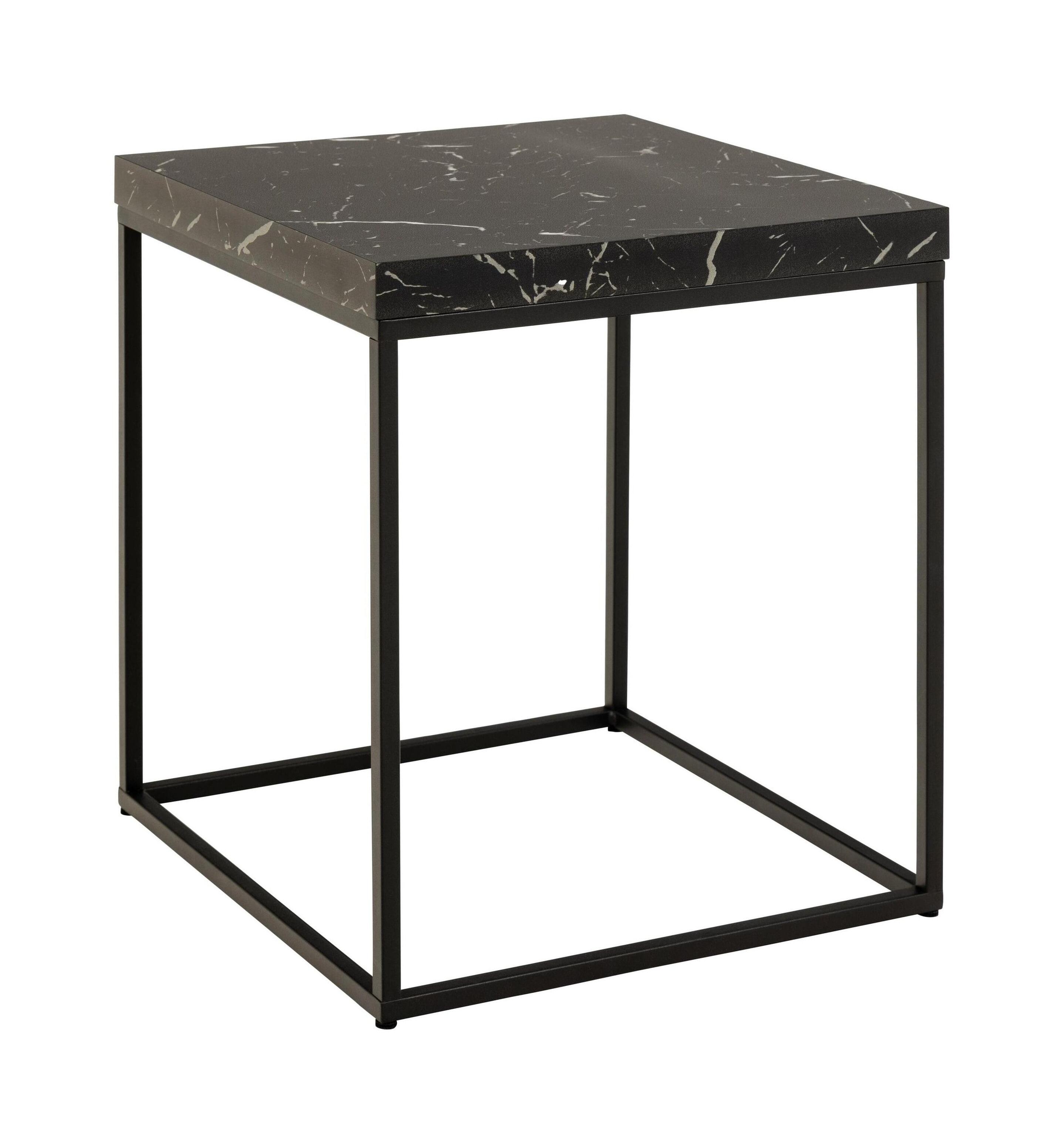 Sohome Bijzettafel Kathy - Marmer - 40 x 40cm - Zwart