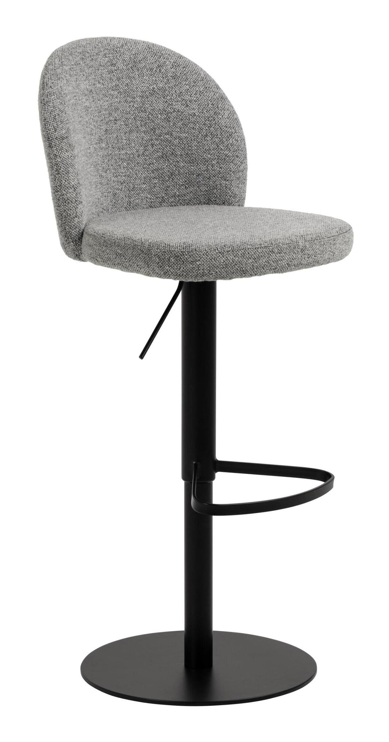 Bendt Draaibare Barkruk 'Alba' kleur Grijs (zithoogte 55-80cm)