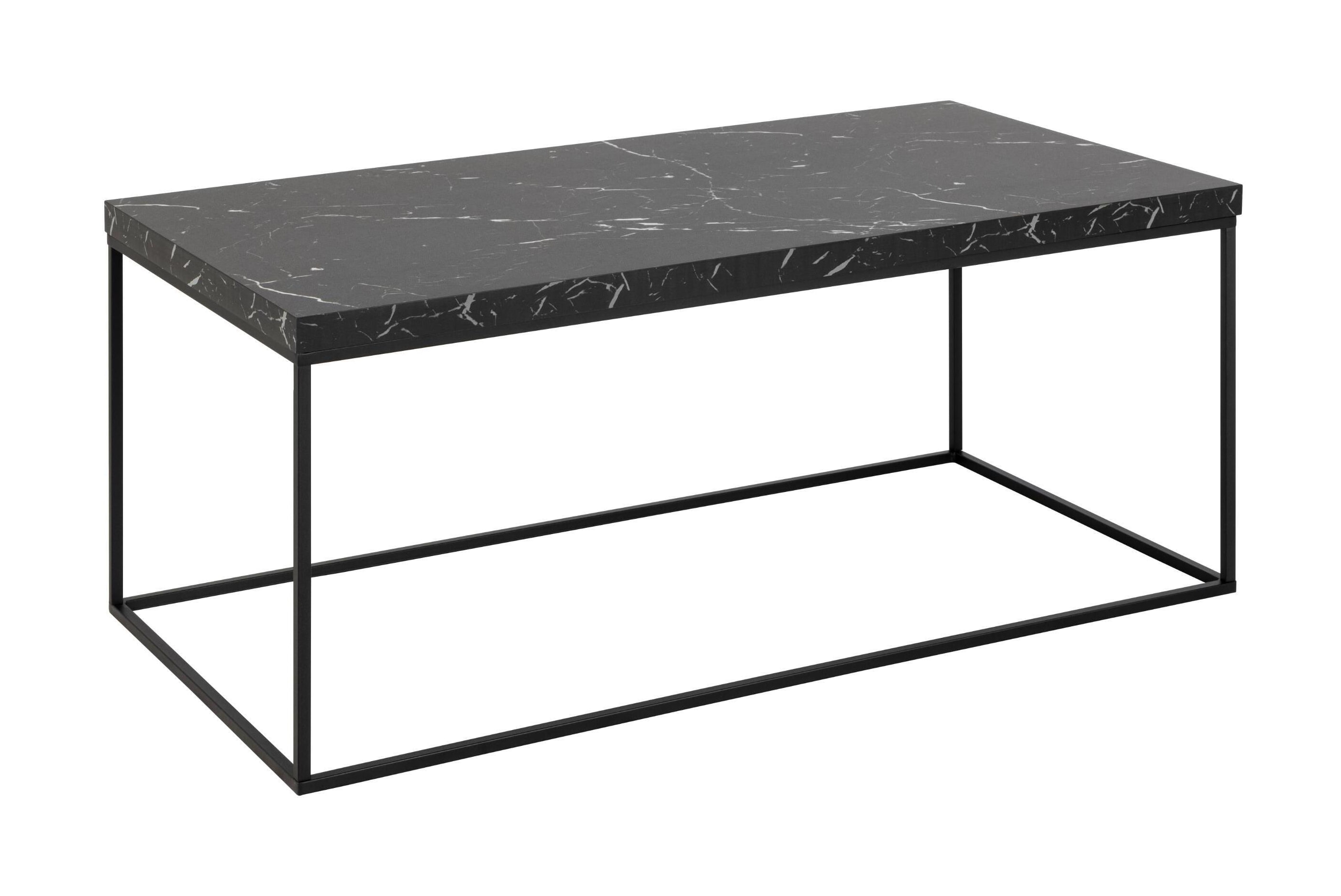 Sohome Salontafel Kathy - Marmerlook - 110 x 55cm - Zwart