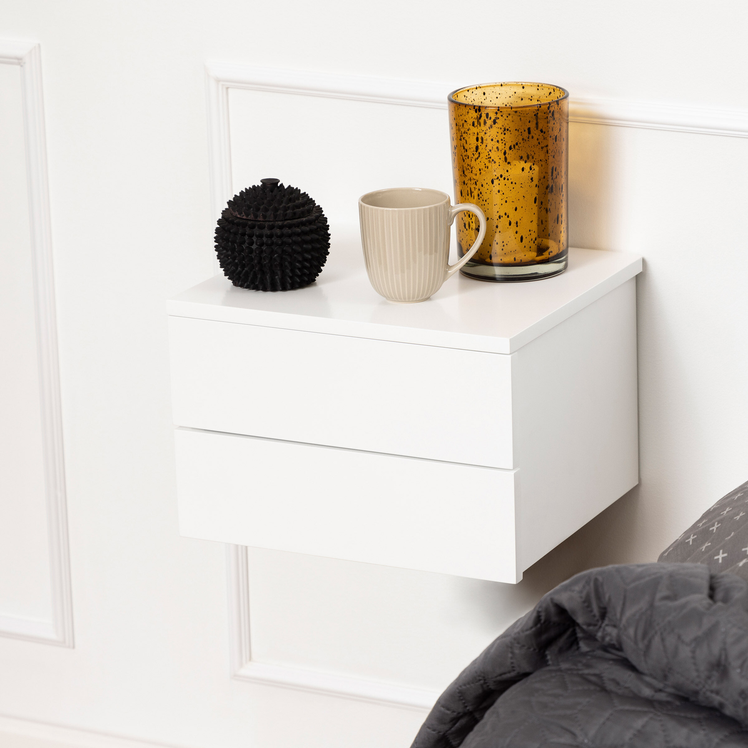 Bendt Zwevend Nachtkastje 'Grete' Met 2 lades