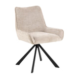 Sohome Draaibare Eetkamerstoel 'Erika' Chenille, kleur Beige